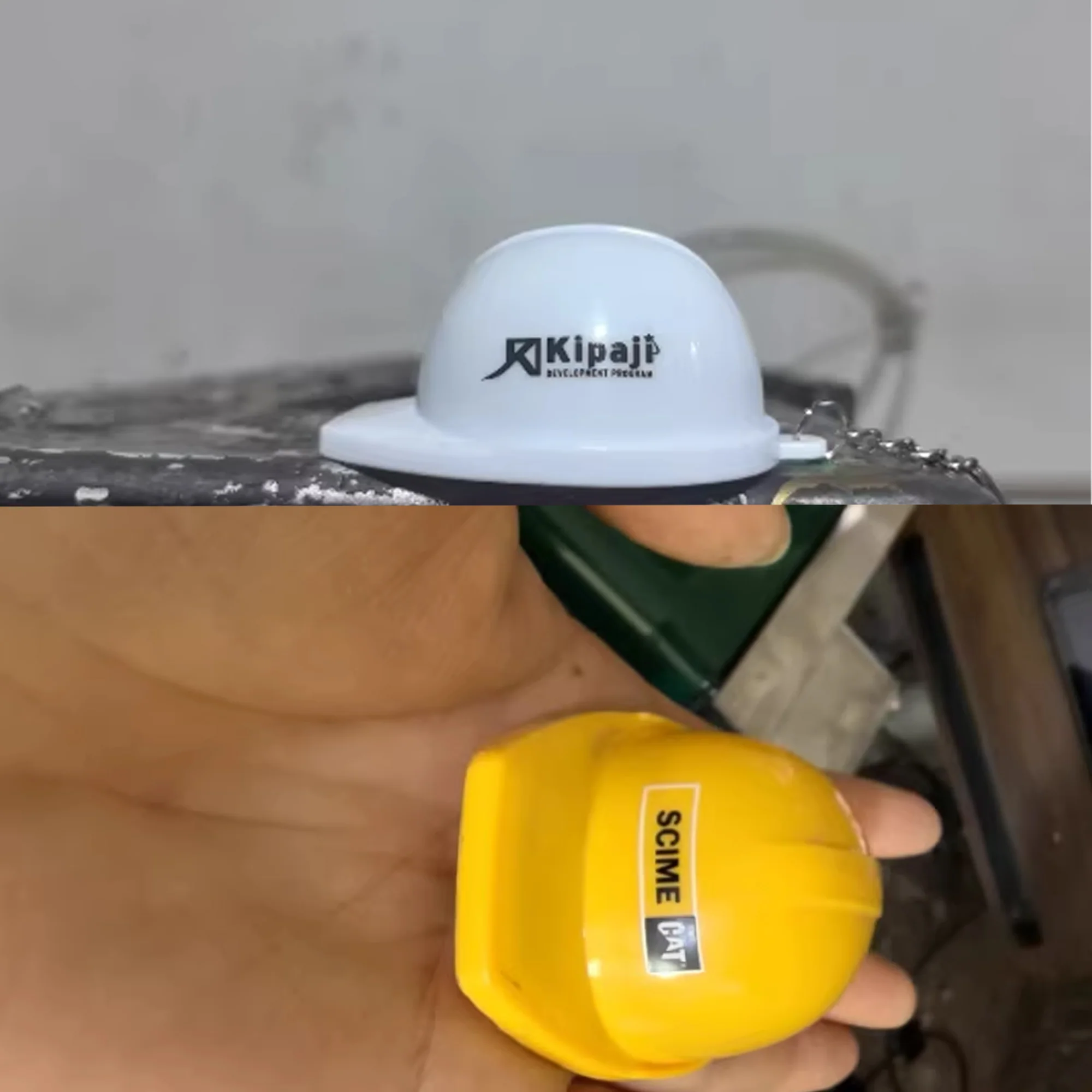 Mini Led Helmet Keychain With Bottle Opener