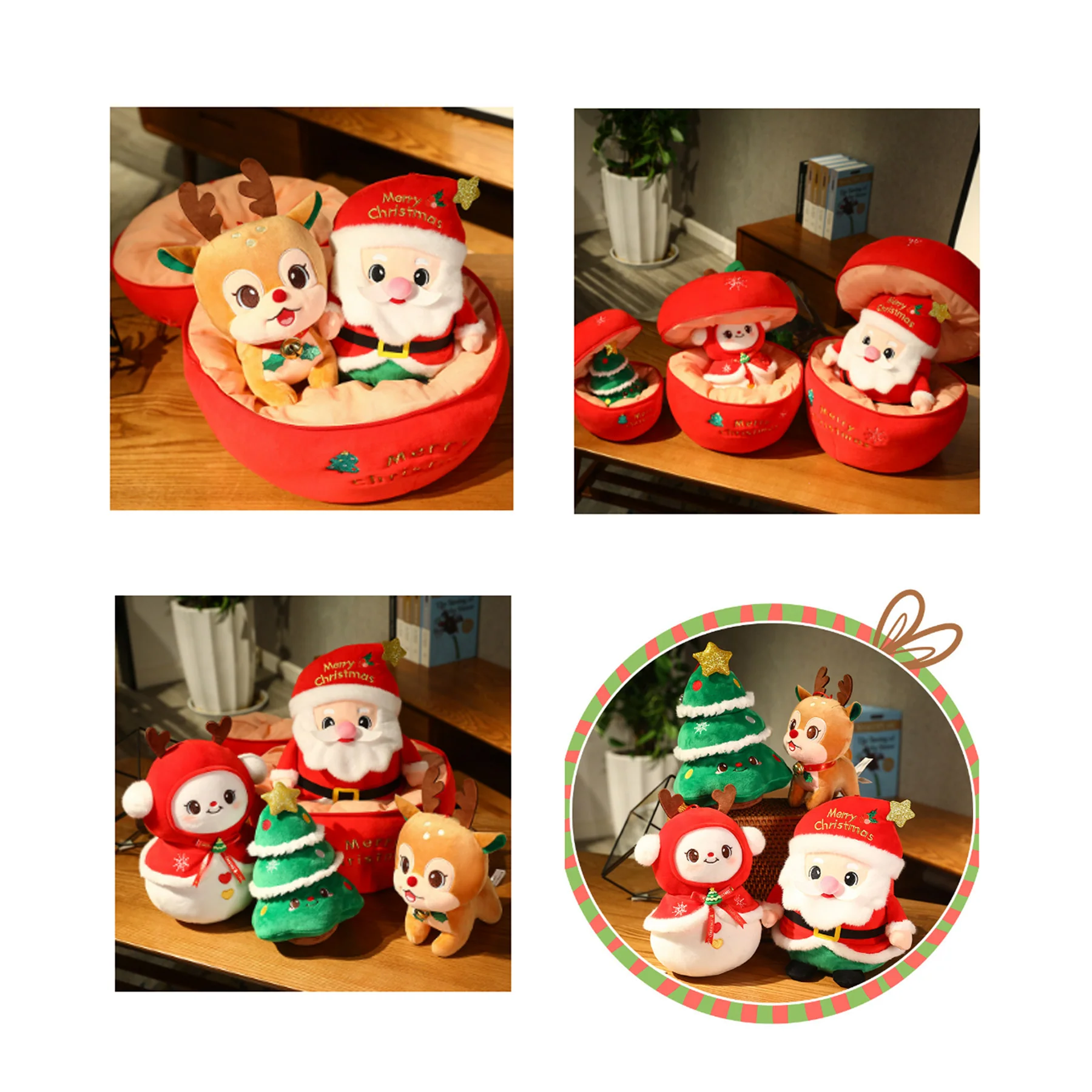 Christmas Festival Doll And Christmas Eve Apple Storage Bag