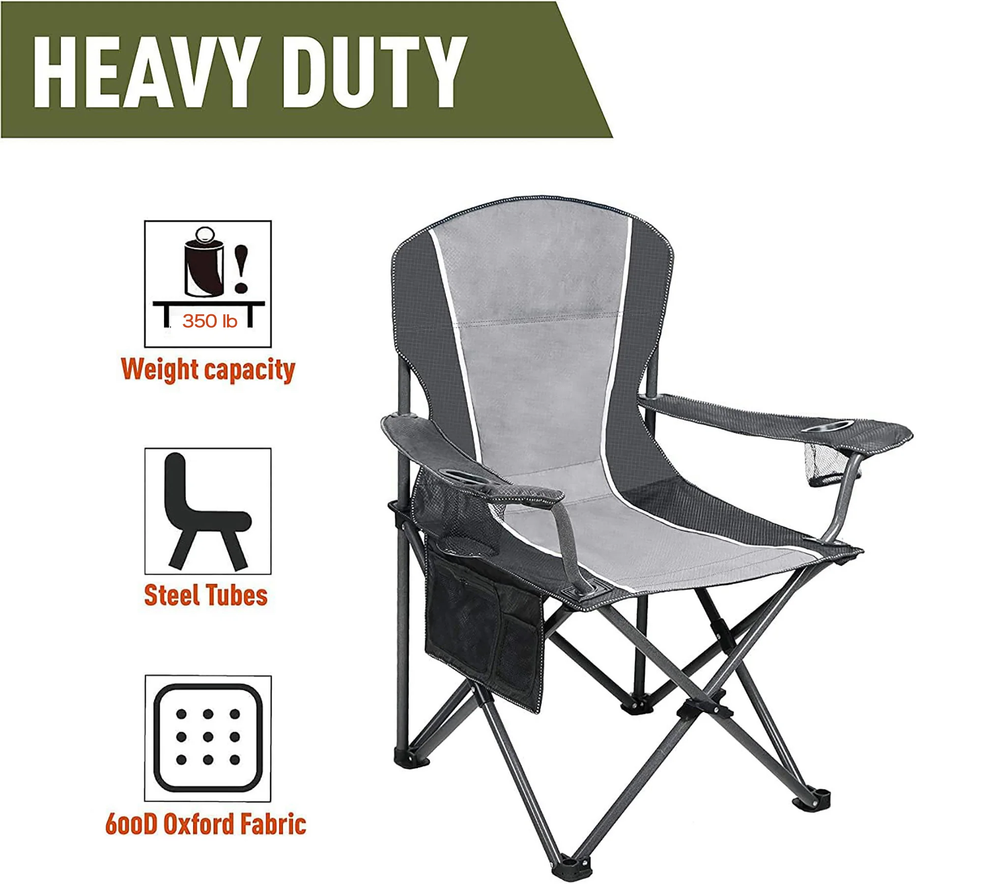 Oversized Camping Folding Chair Portable For Outdoor