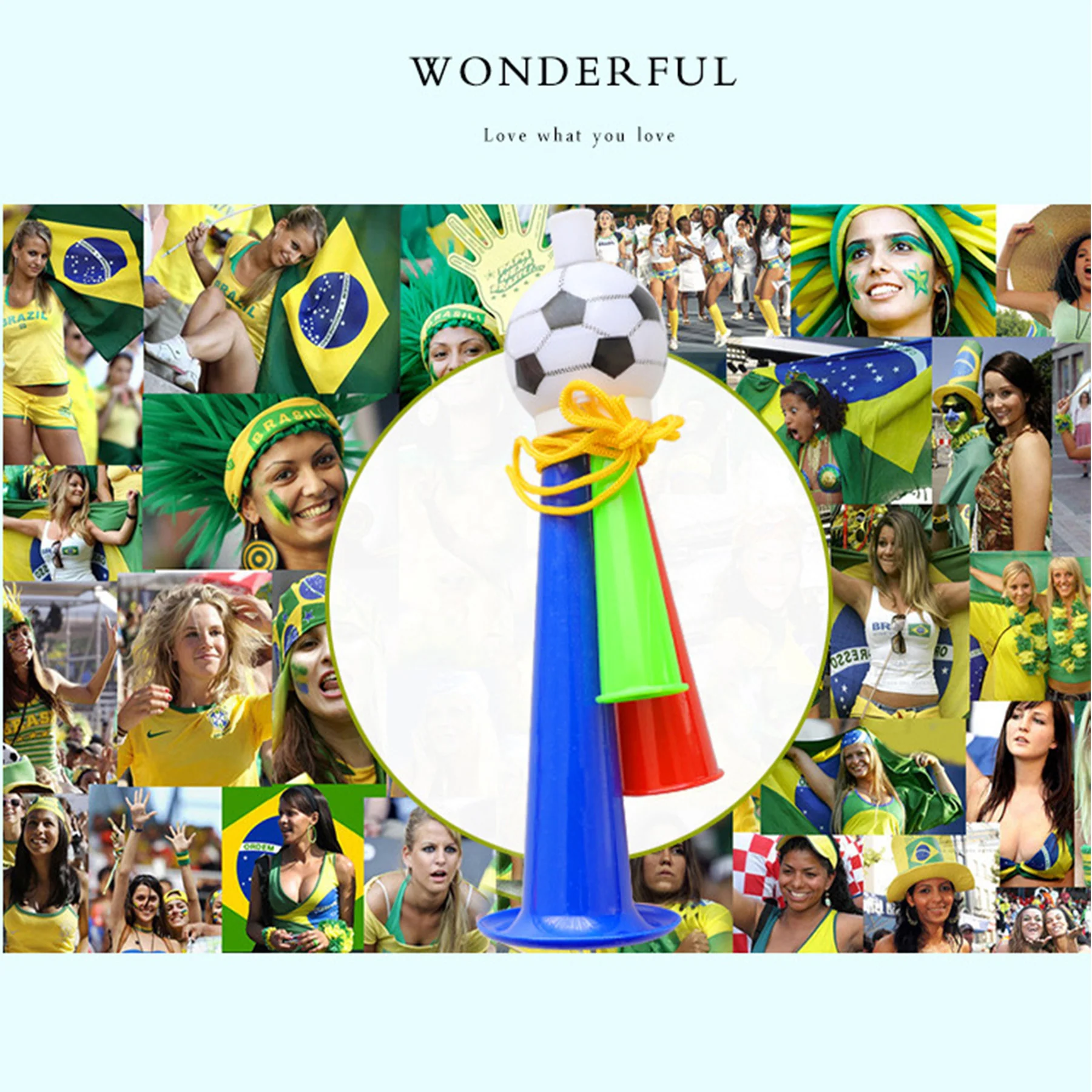 Plastic Soccer Party Horns For Sports Events