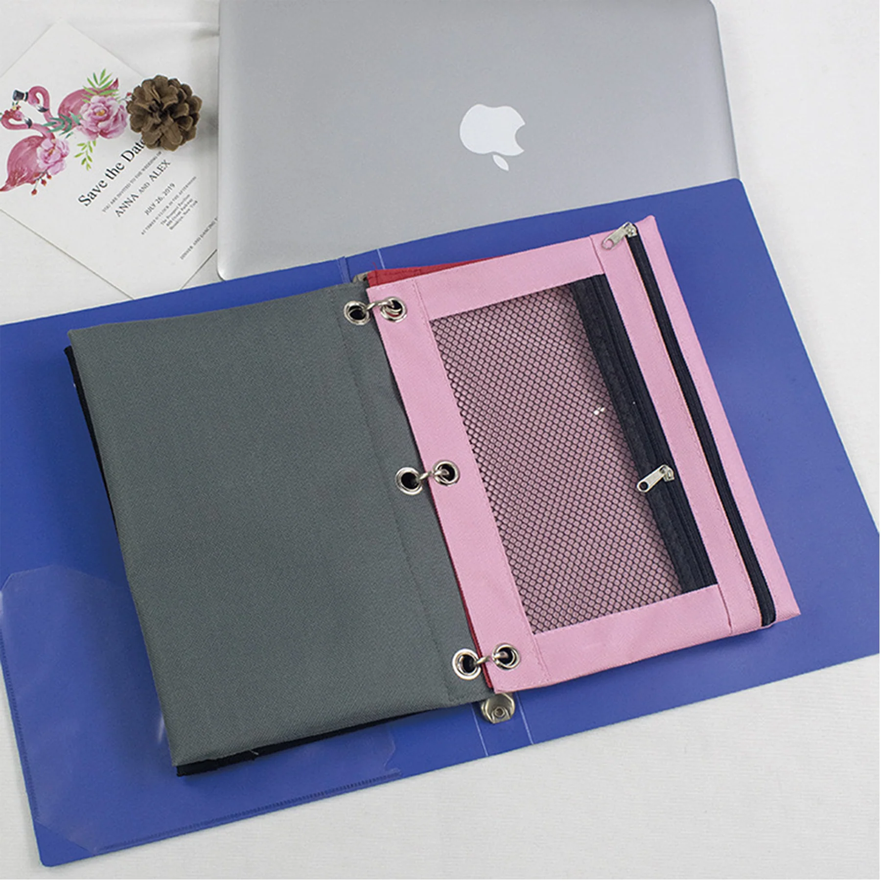 Zipper Pencil Pouch For 3 Ringbinder