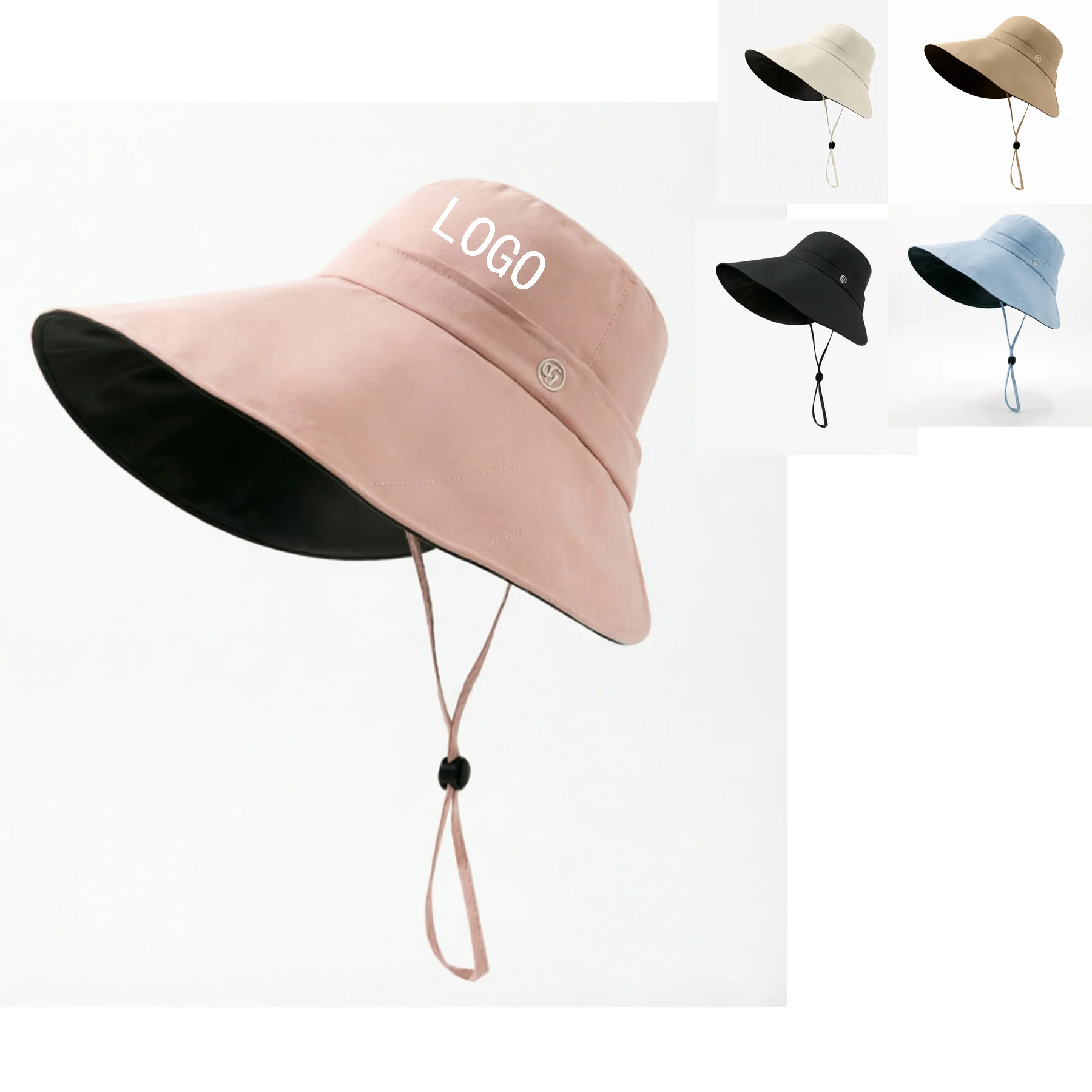 Sun Protection Wide Brim Windproof Cap