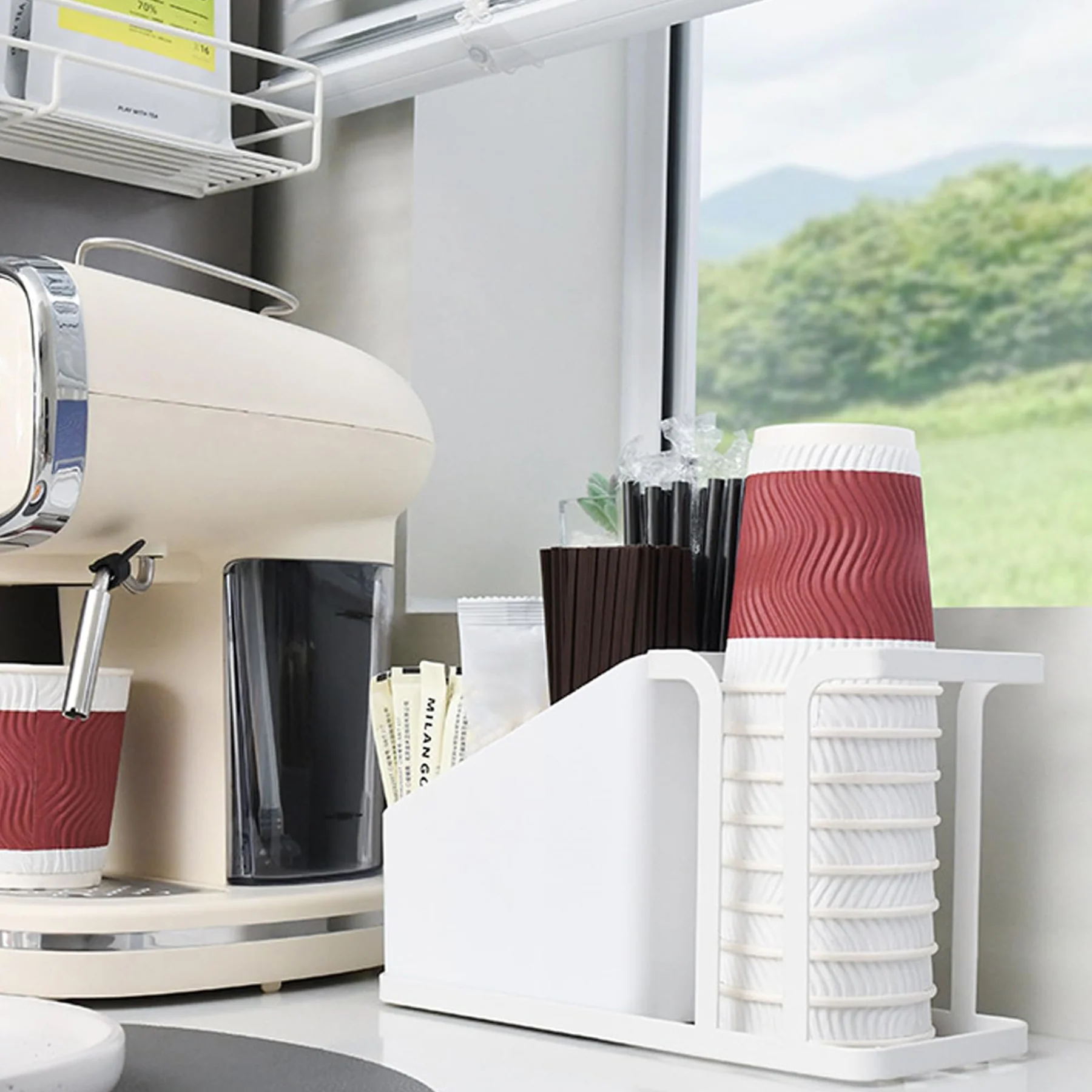Easy Access Coffee Tea Organizer Compact Storage Solution
