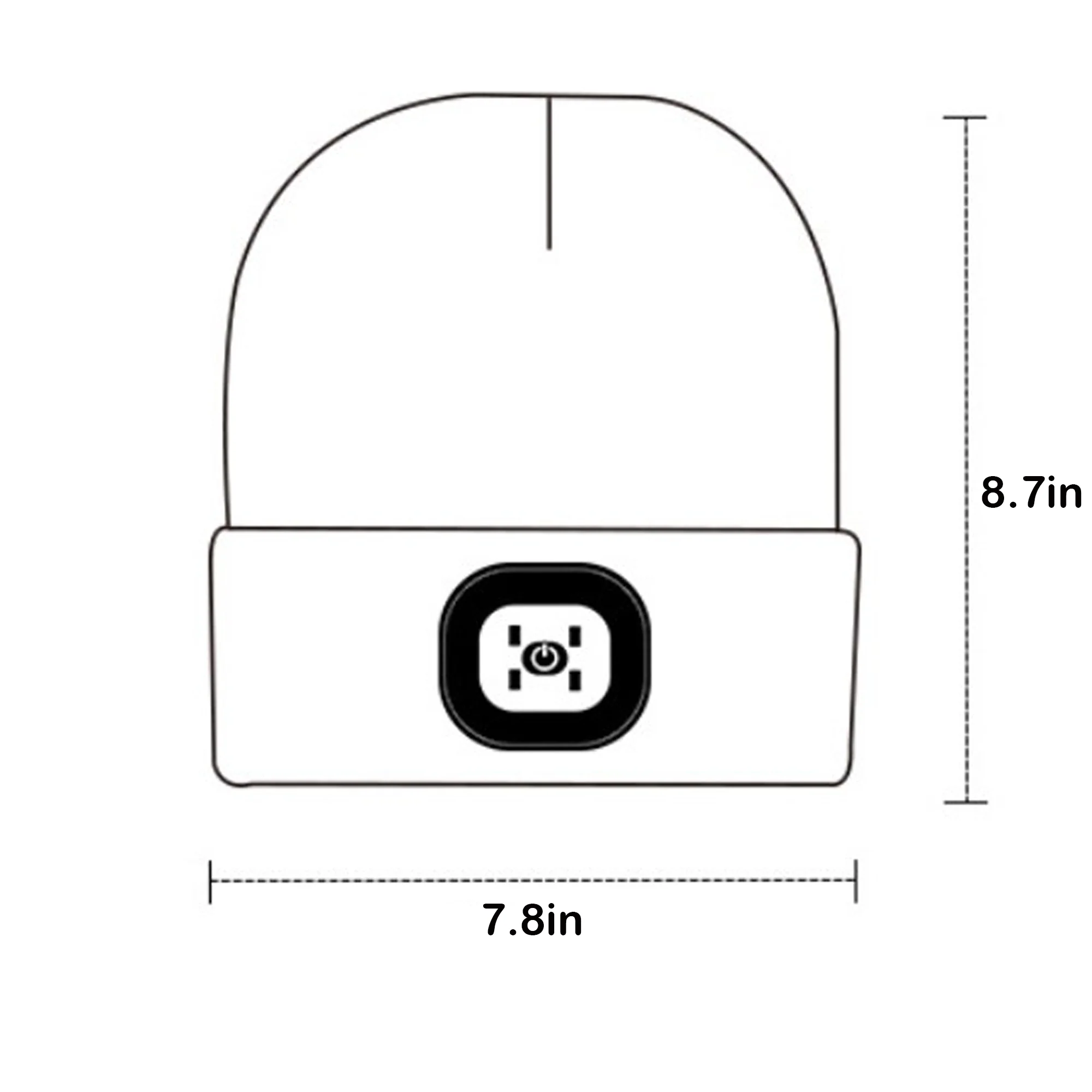 USB Rechargeable Beanie Hat with LED Light