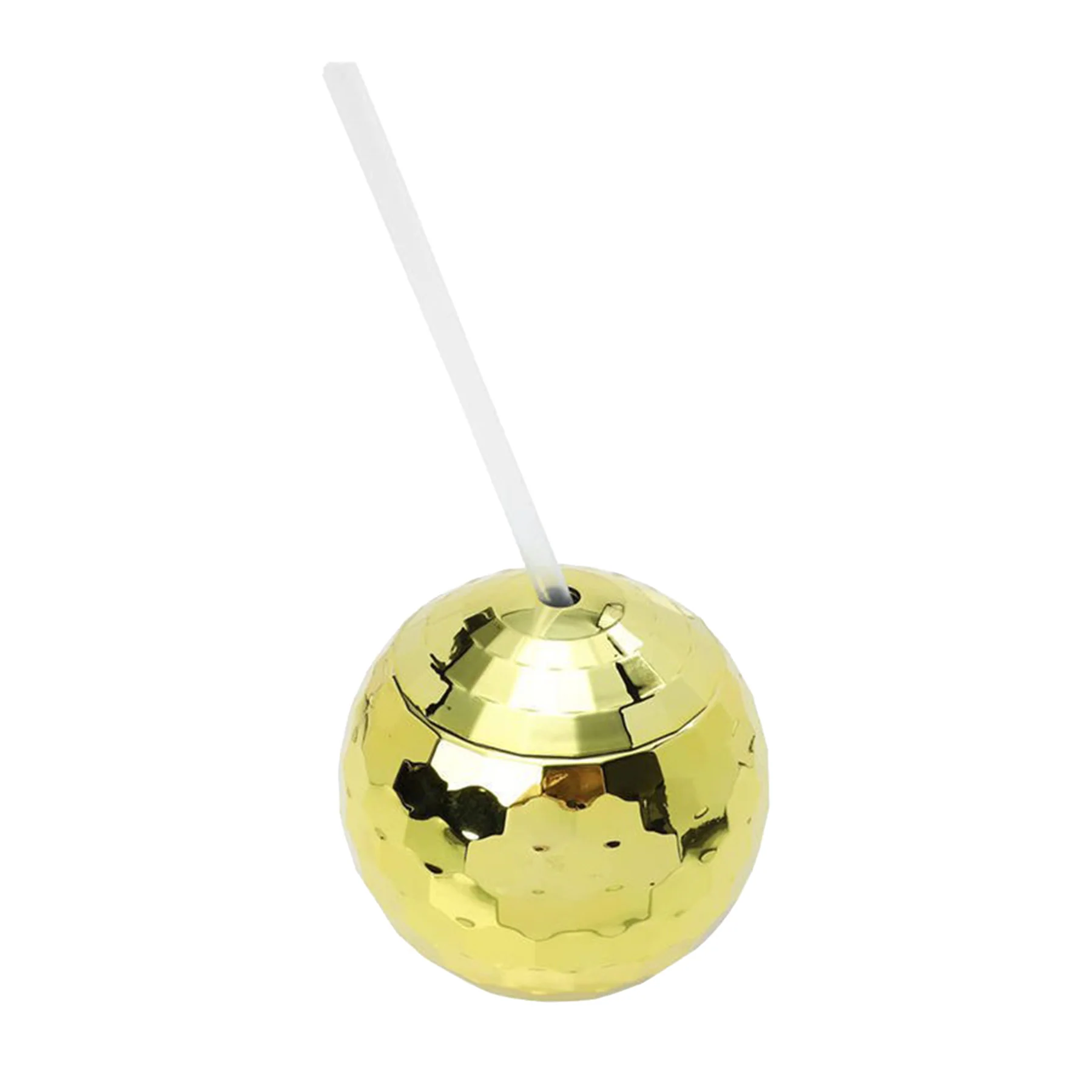 Disco Ball Cup With Straw