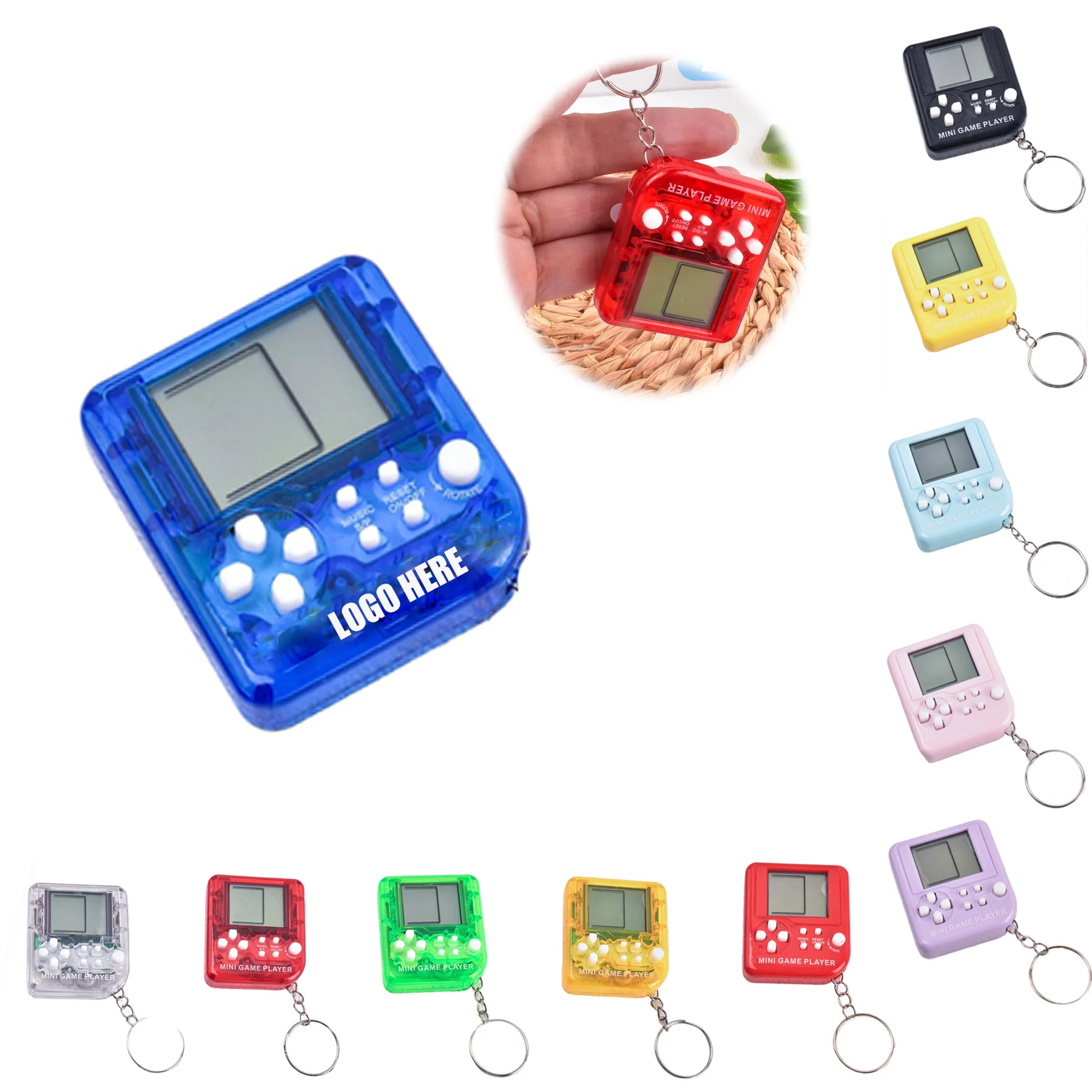 Mini Tetris Game Console Keychain