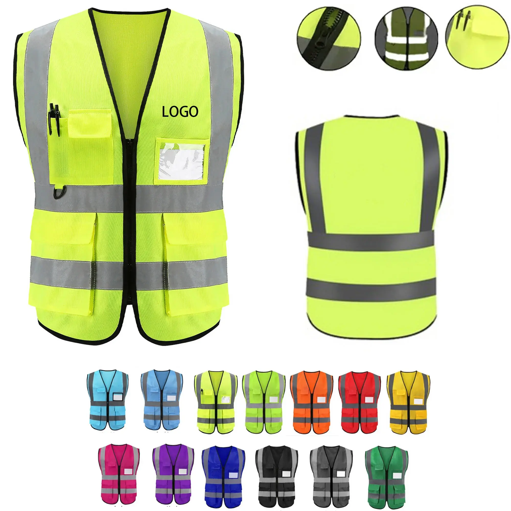 Multi-Pocket Reflective Safety Vest