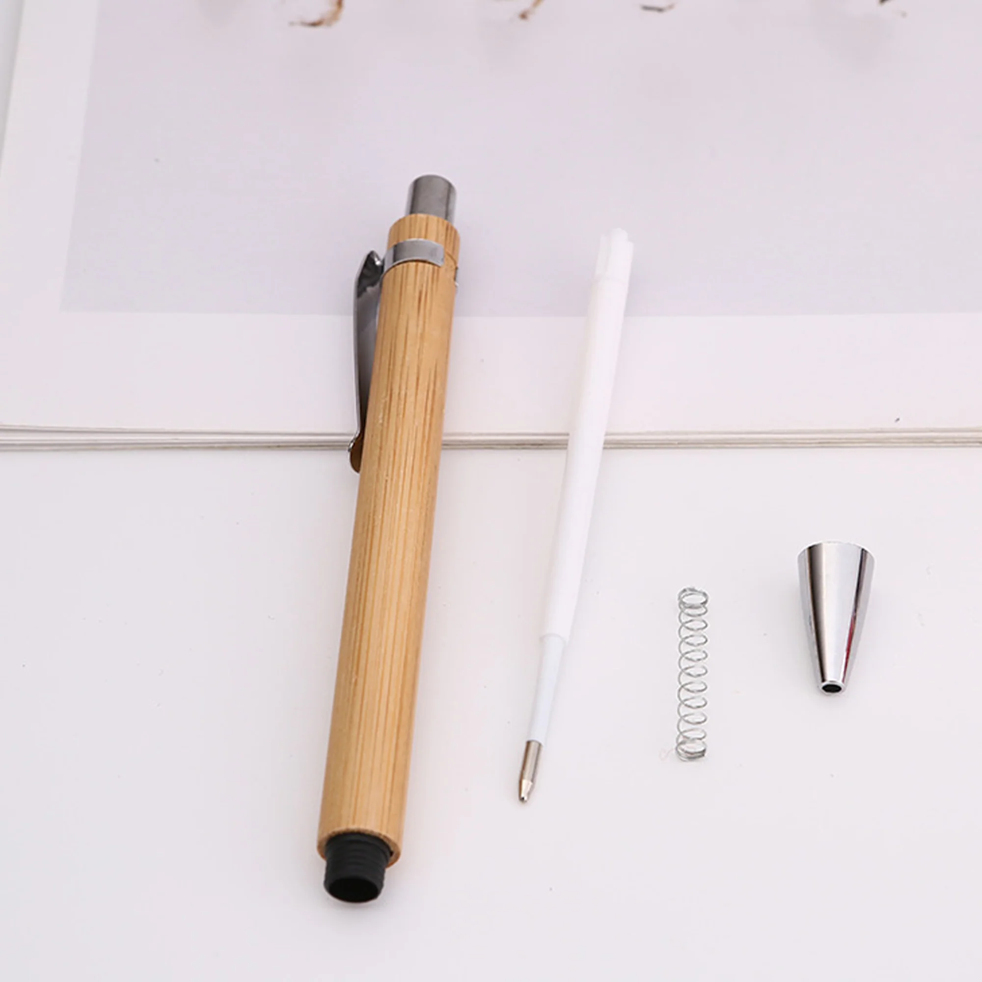 Bamboo Wooden Retractable Ballpoint Pen