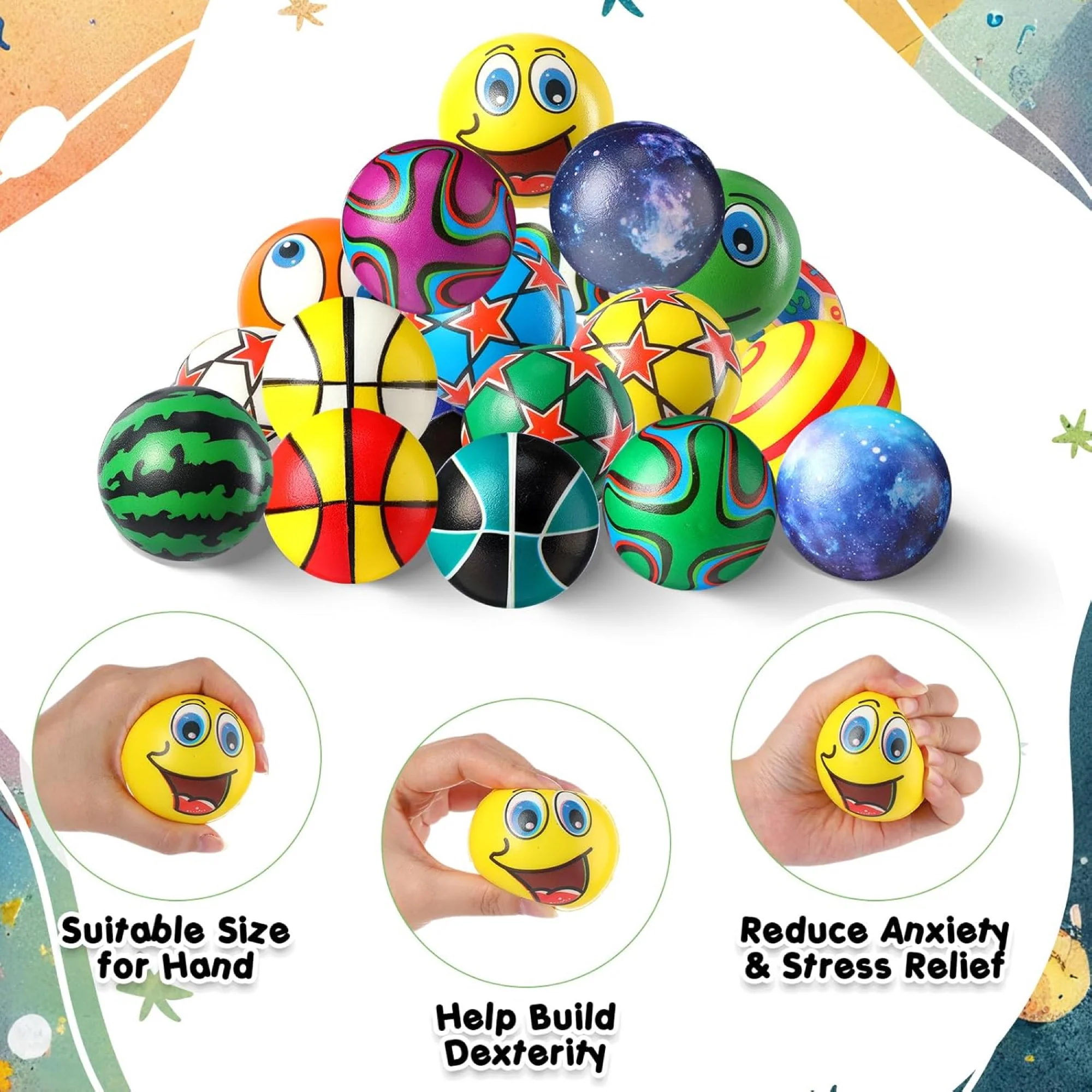 Full Color Whole Ball Custom 2.5" Stress Reliever
