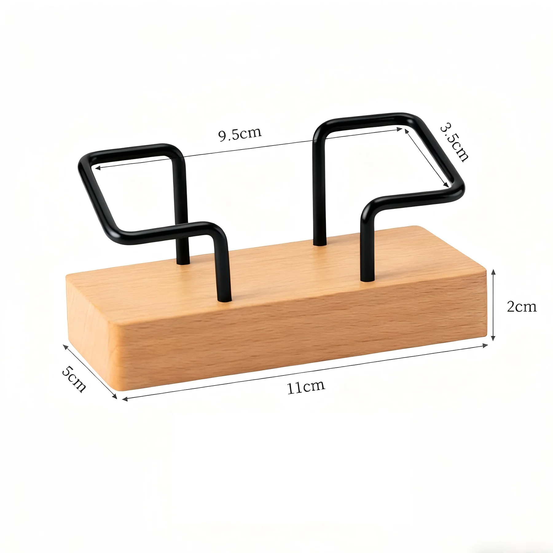 Beech Wood Business Card Holder and Phone Stand