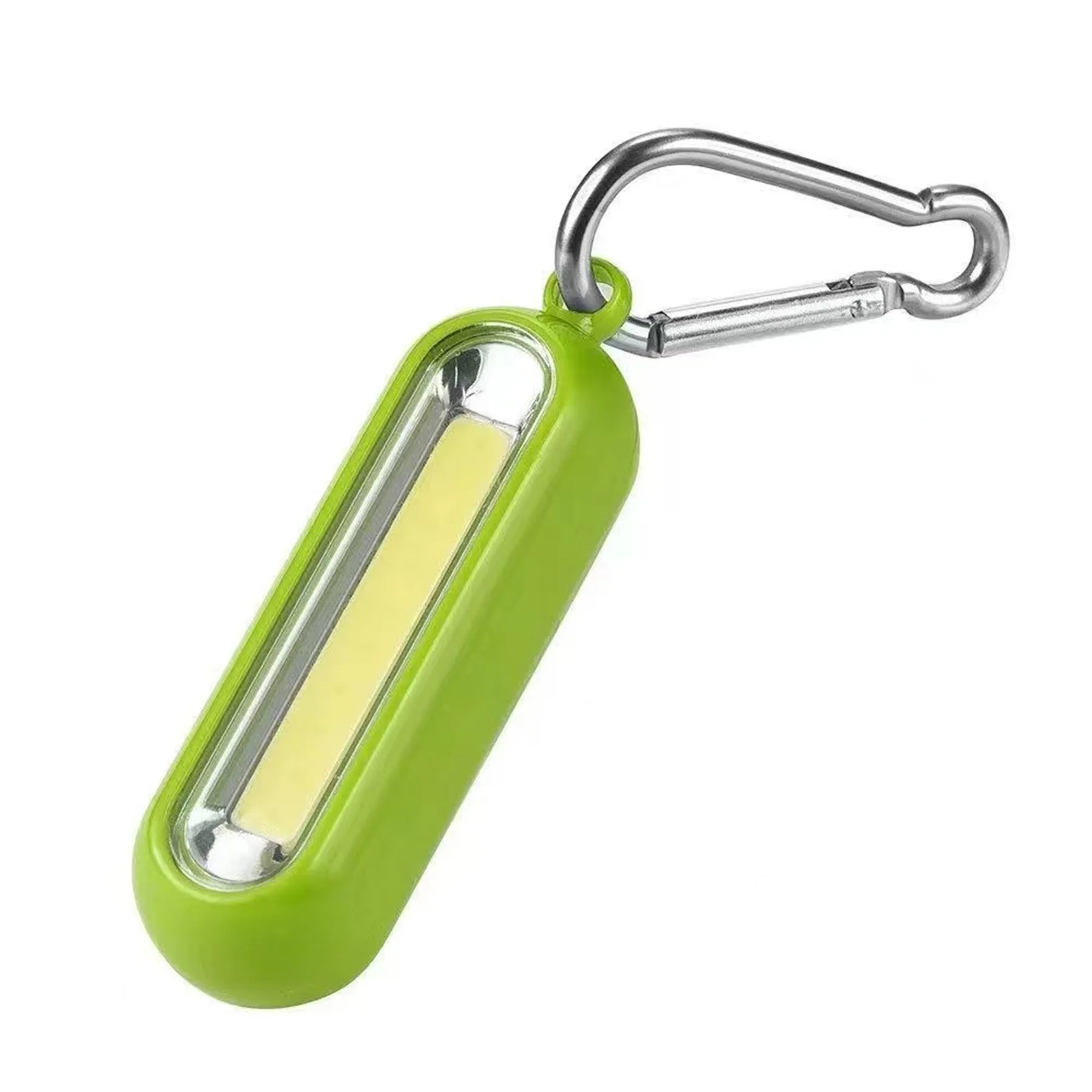 Portable COB Mini Lights Flashlight W/ Carabiner For Hiking