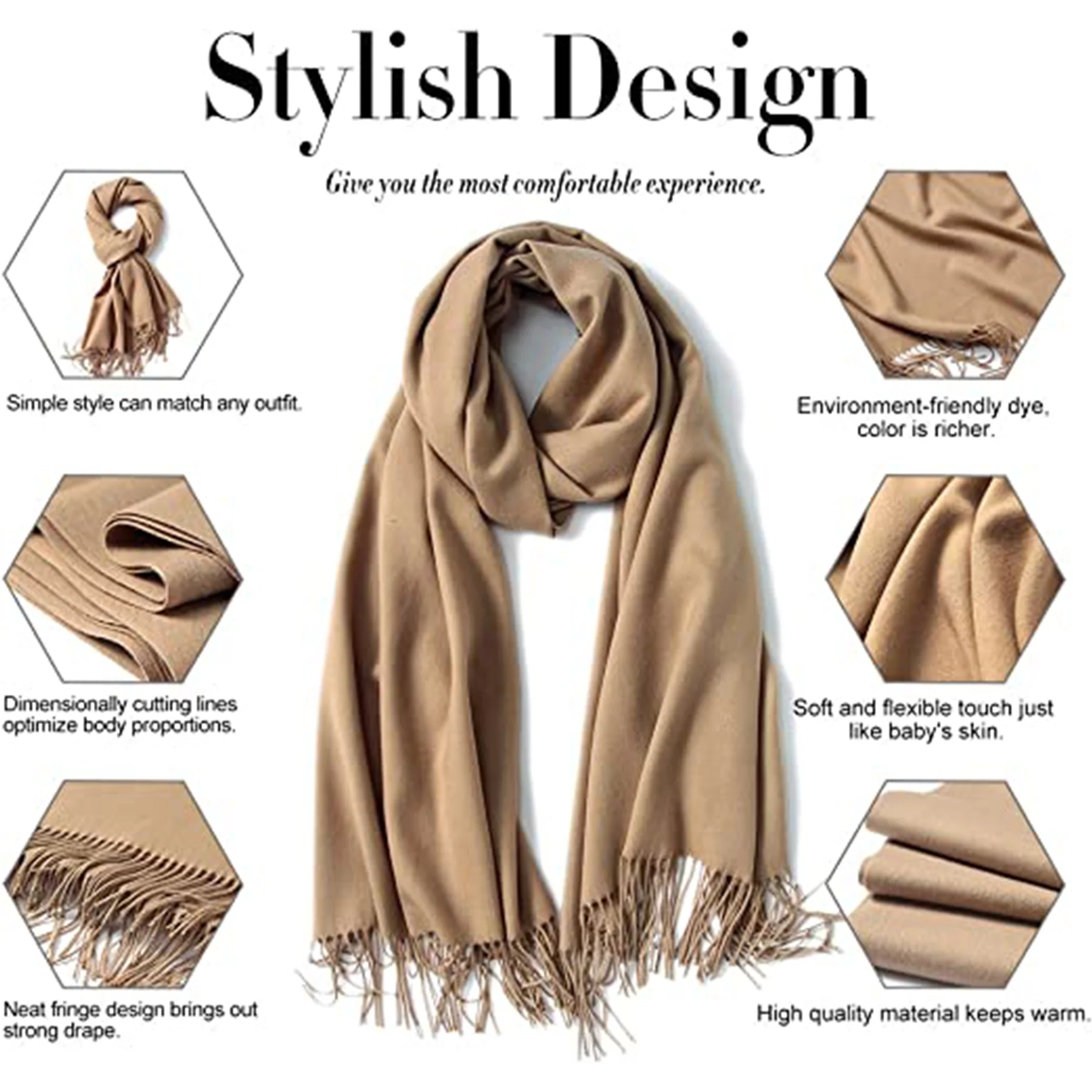 Women Warm Large Scarves