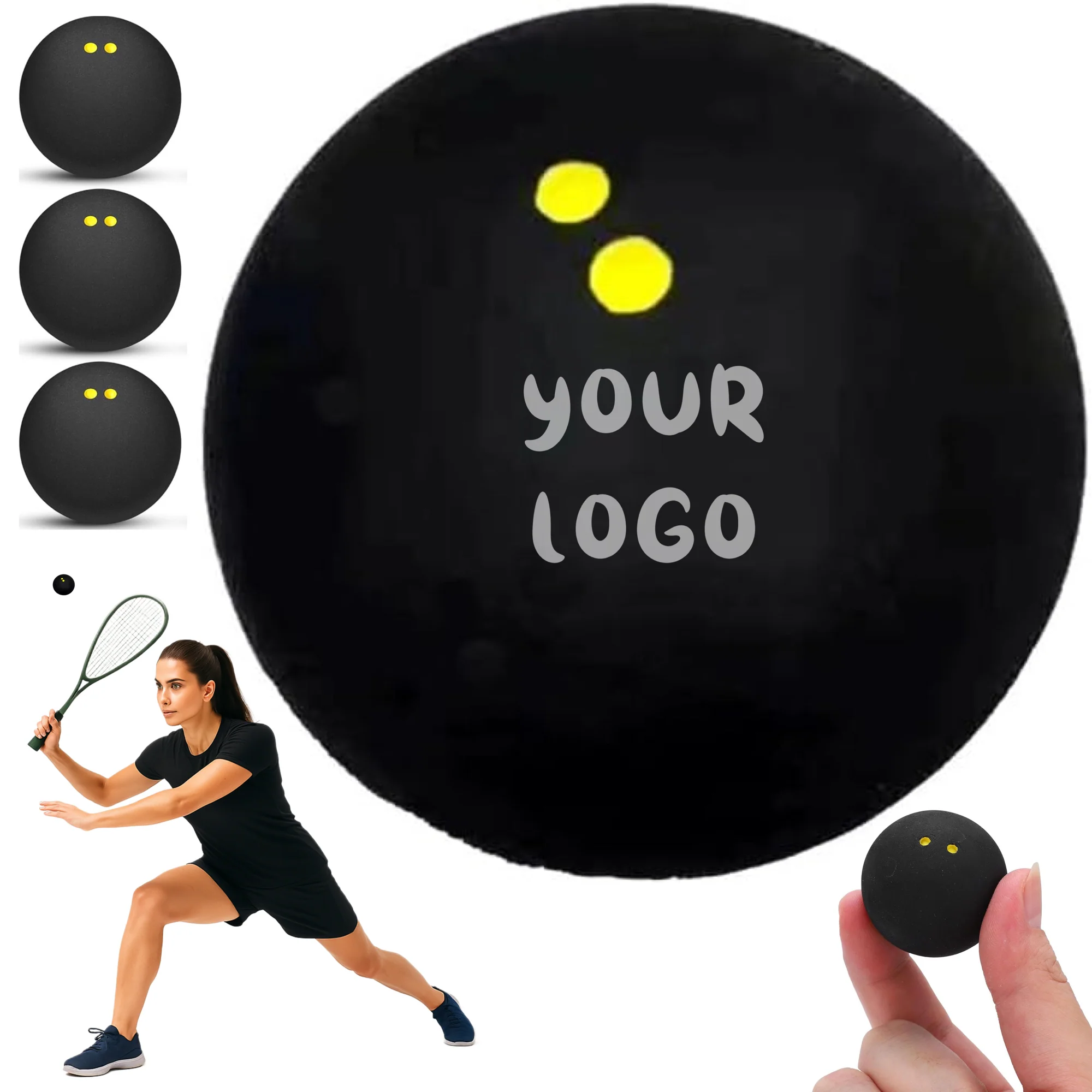 Double Yellow Dot Squash Training Ball