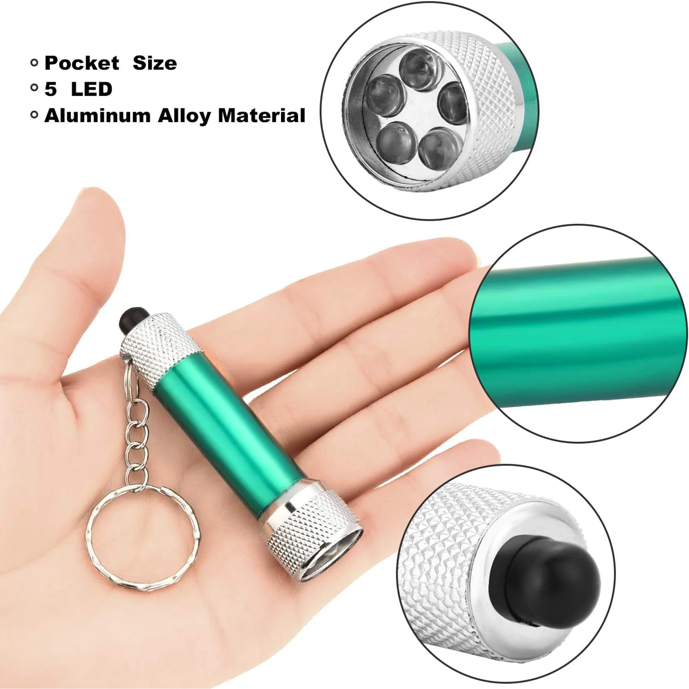 5 LED Aluminum Keychain