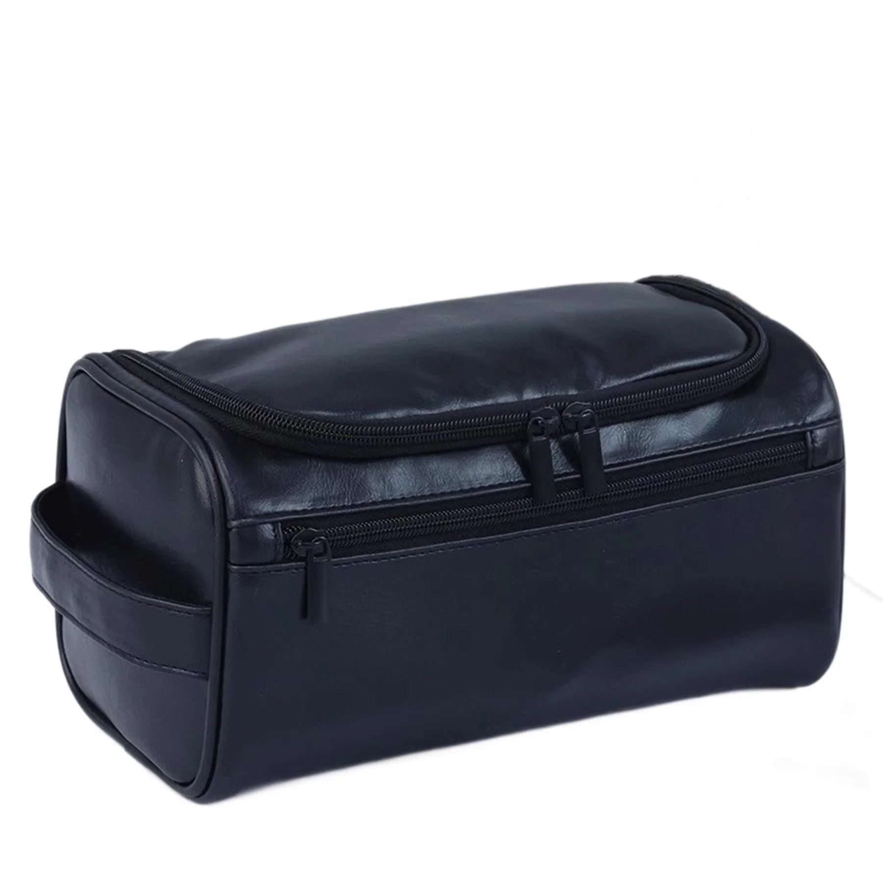 PU Leather Hanging Travel Shaving & Grooming Kit Bag