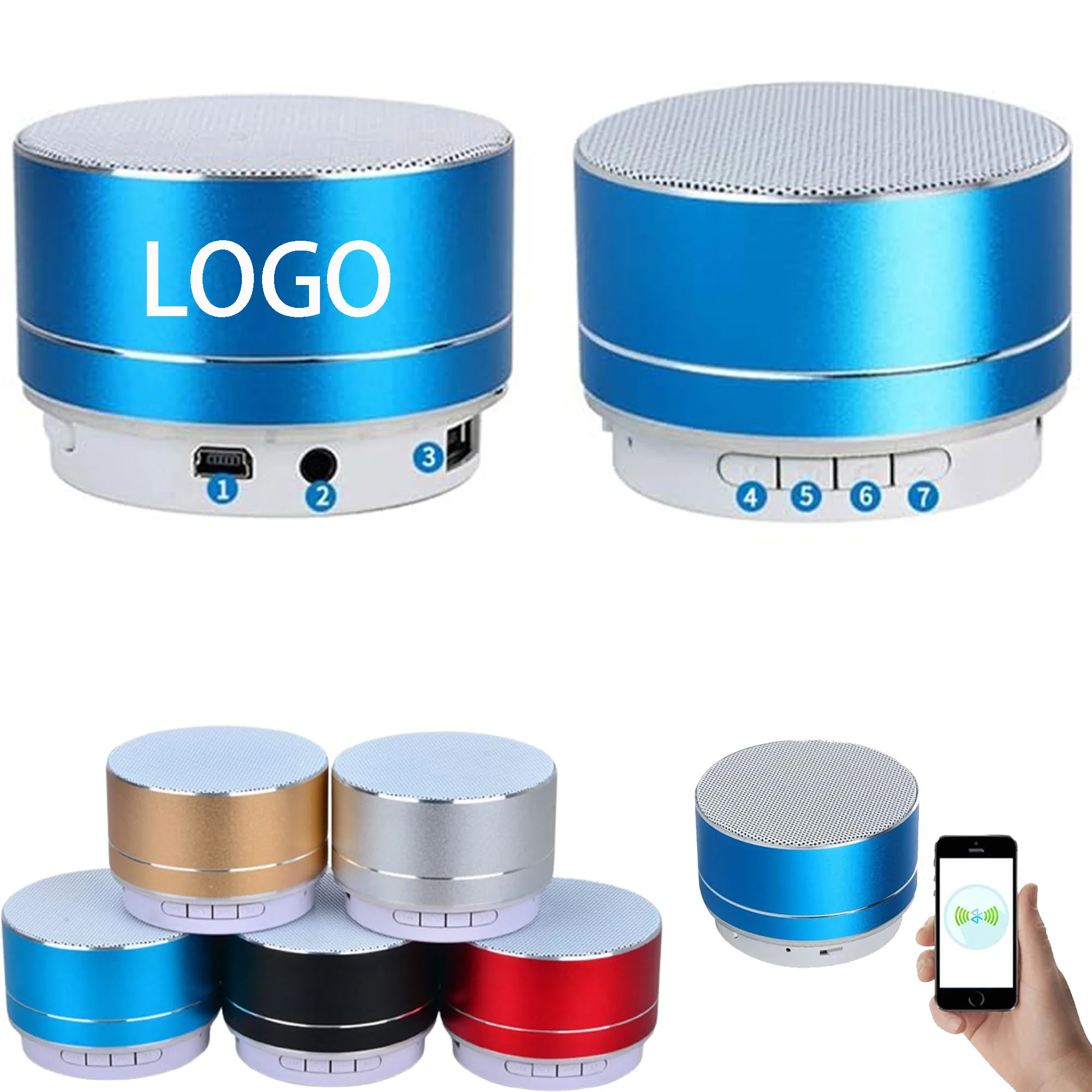 Aluminum Round Mini Bluetooth Speaker