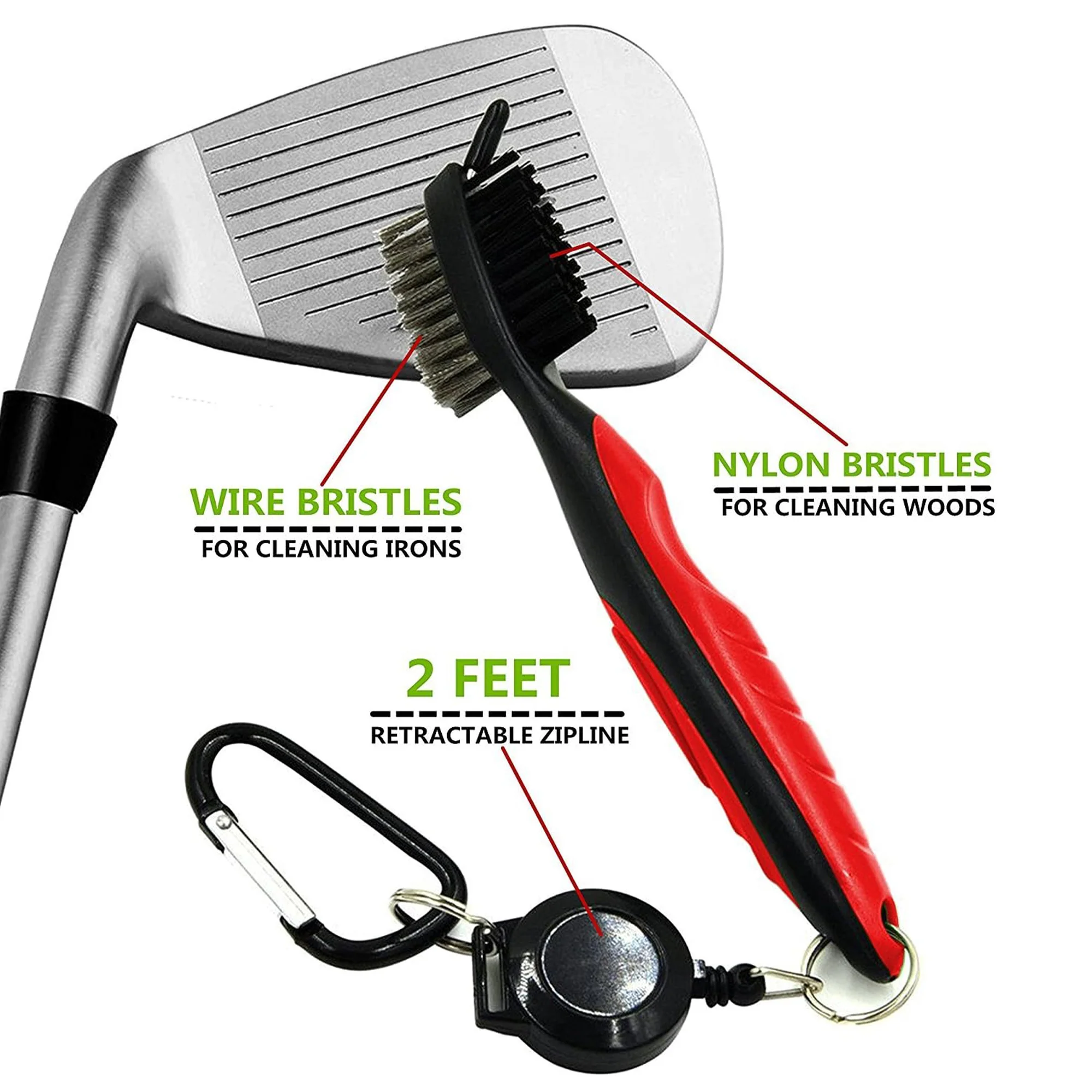 Retractable Golf Club Cleaner Brush