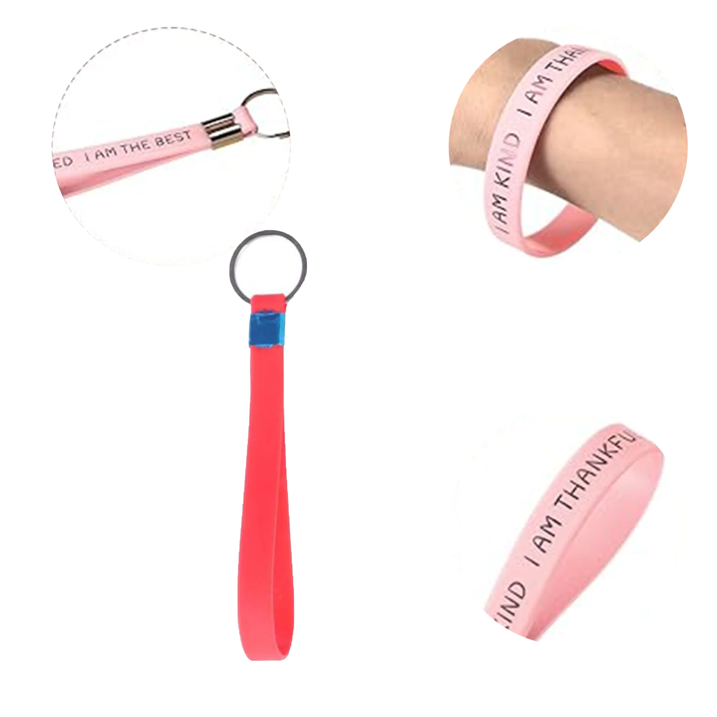 Silicone Colorful Sports Bracelet keychain