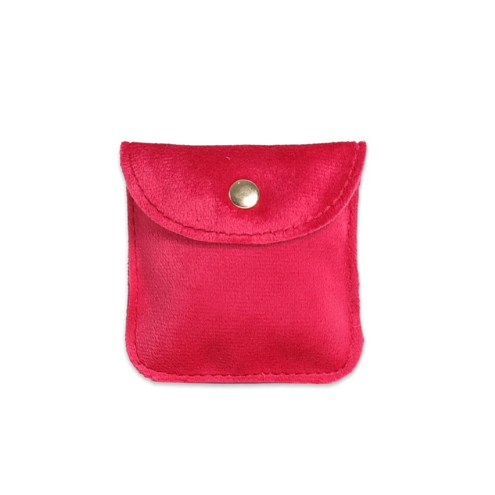 Velvet Snap Closure Jewelry Bag（3.15×3.15in）