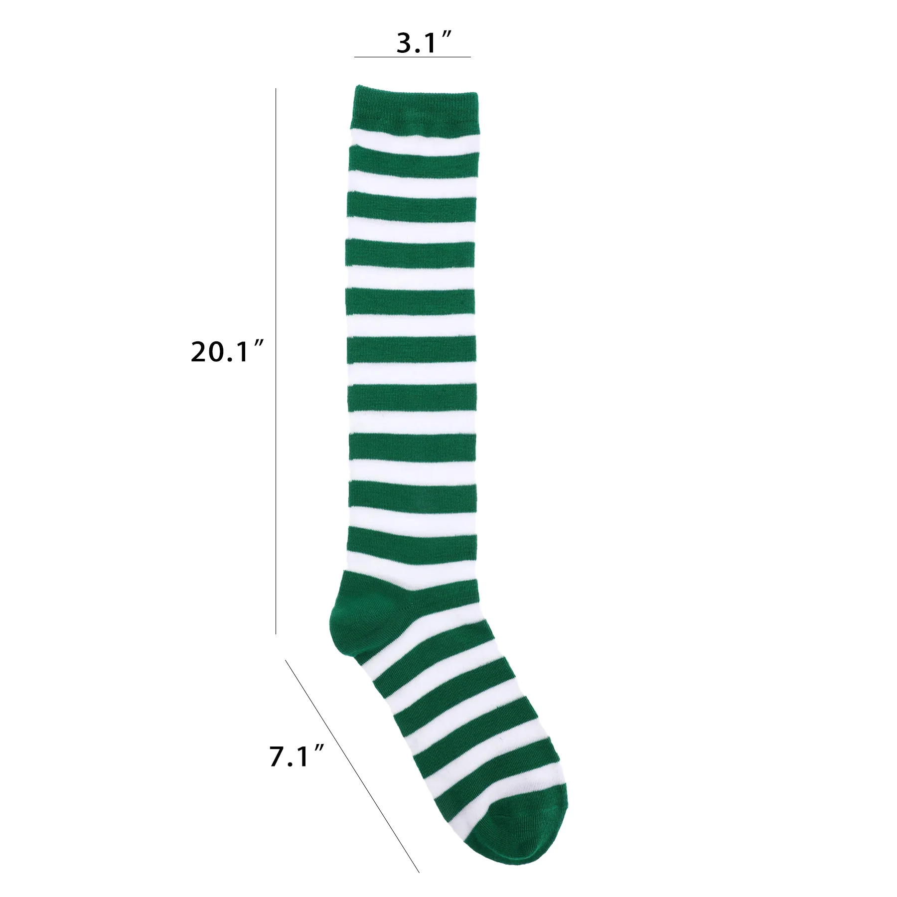 Christmas Striped Knee-High Socks