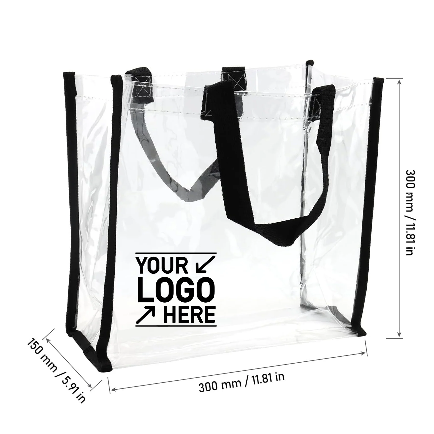 Square Bulk Transparent Gift Bag With Handle