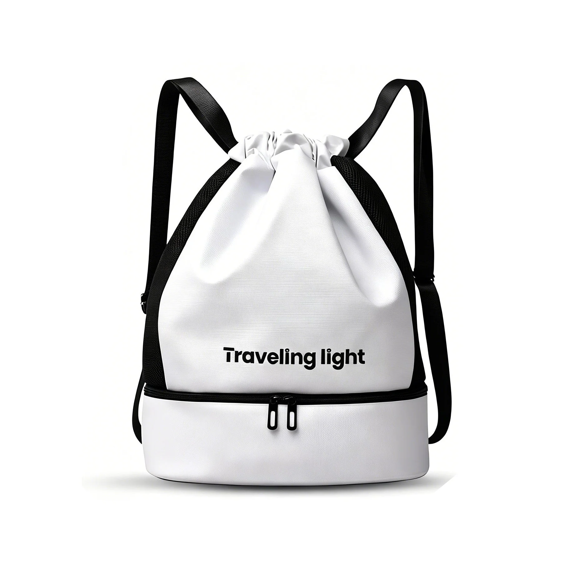 Lightweight Drawstring Gym Sack With Shoe Compartment