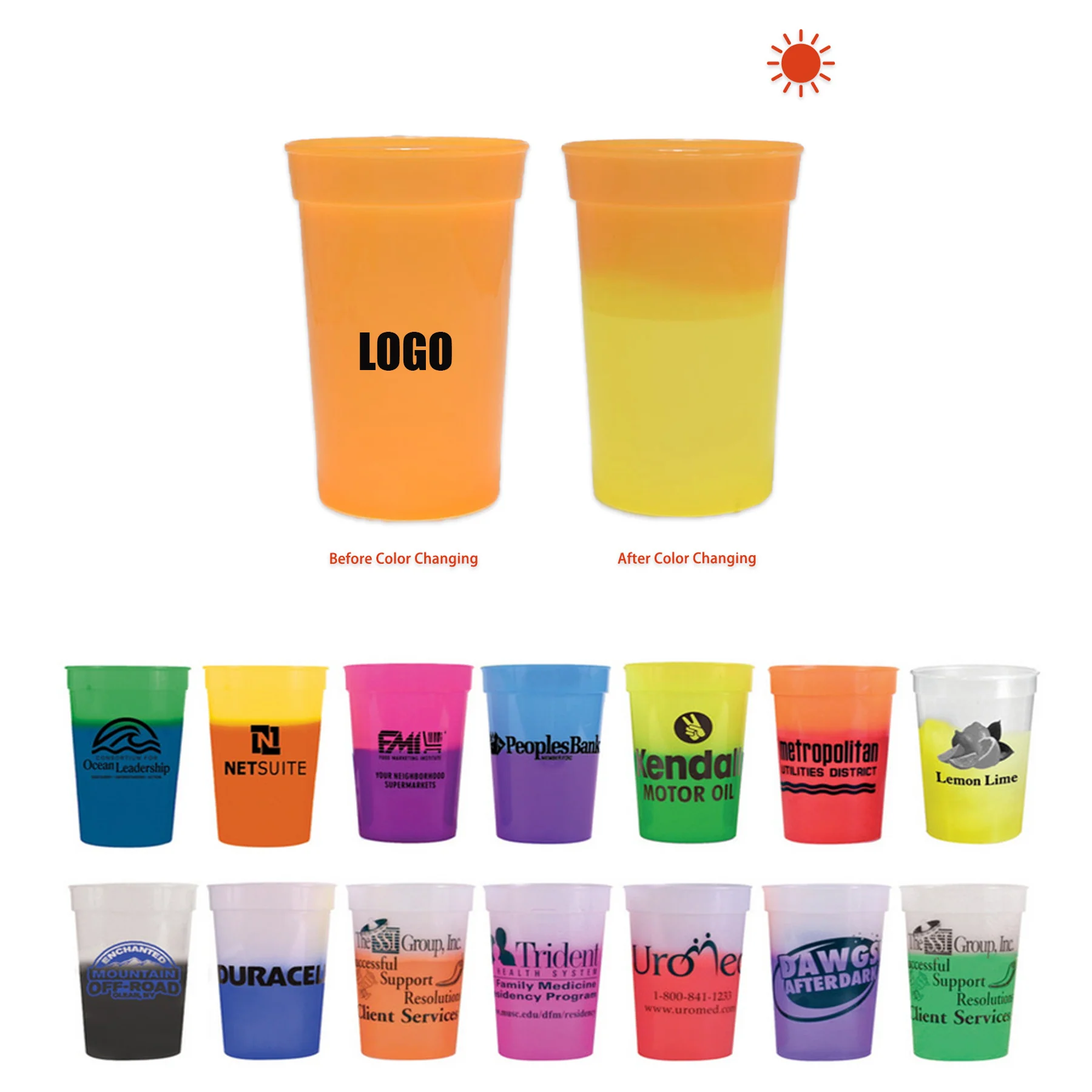 Temperature-Sensitive Color Changing Cups