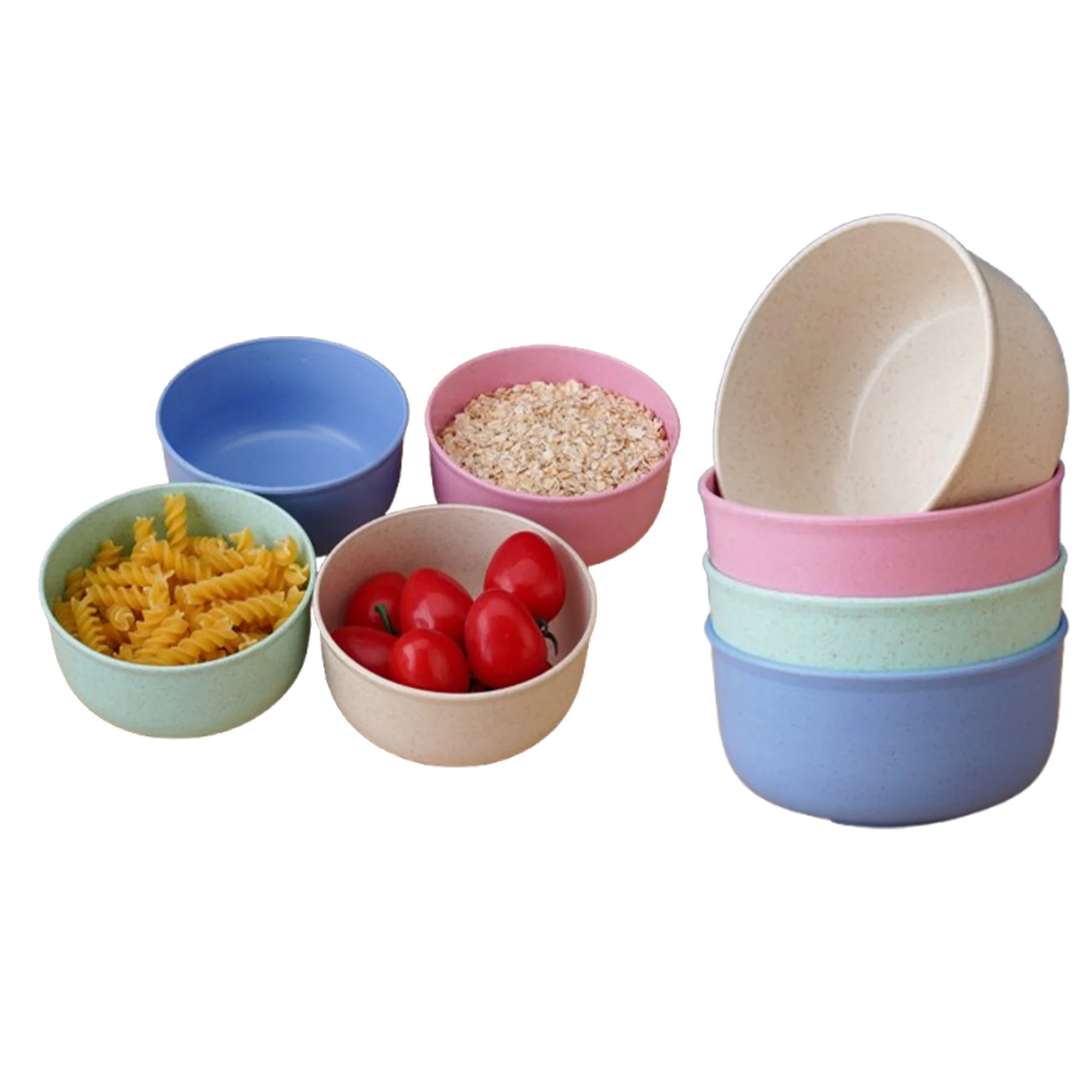 Reusable Eco-Friendly Degradable Wheat Straw Bowl With Spoon