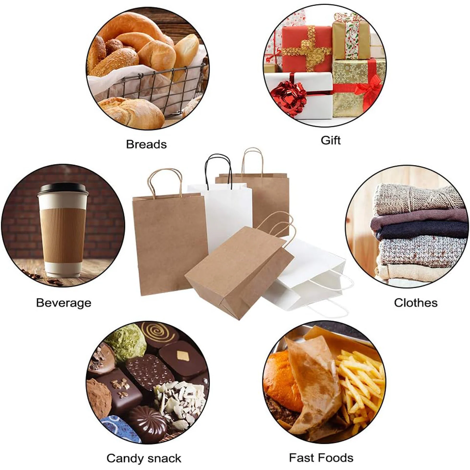 Kraft Paper Bag With Handles