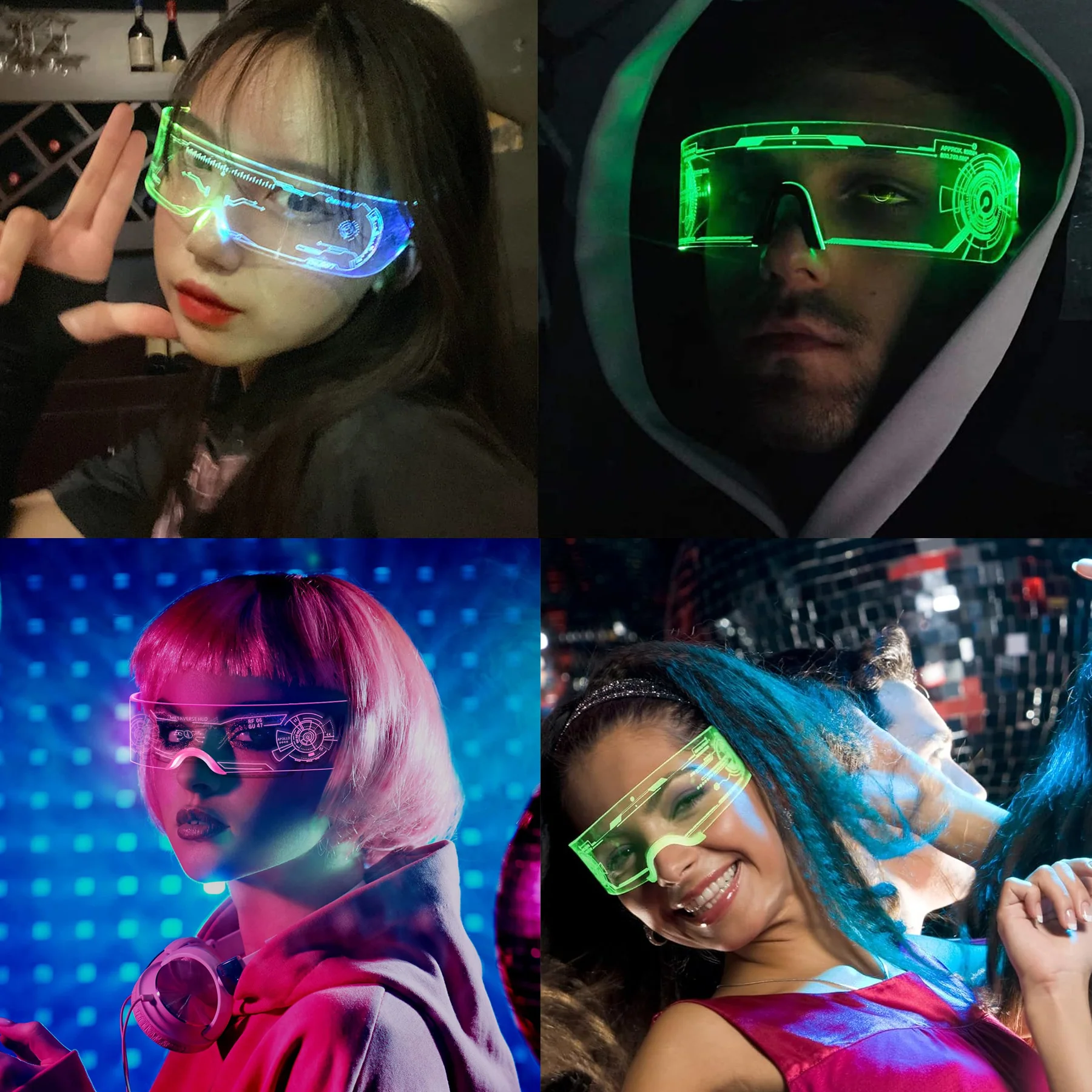 LED Visor Glasses