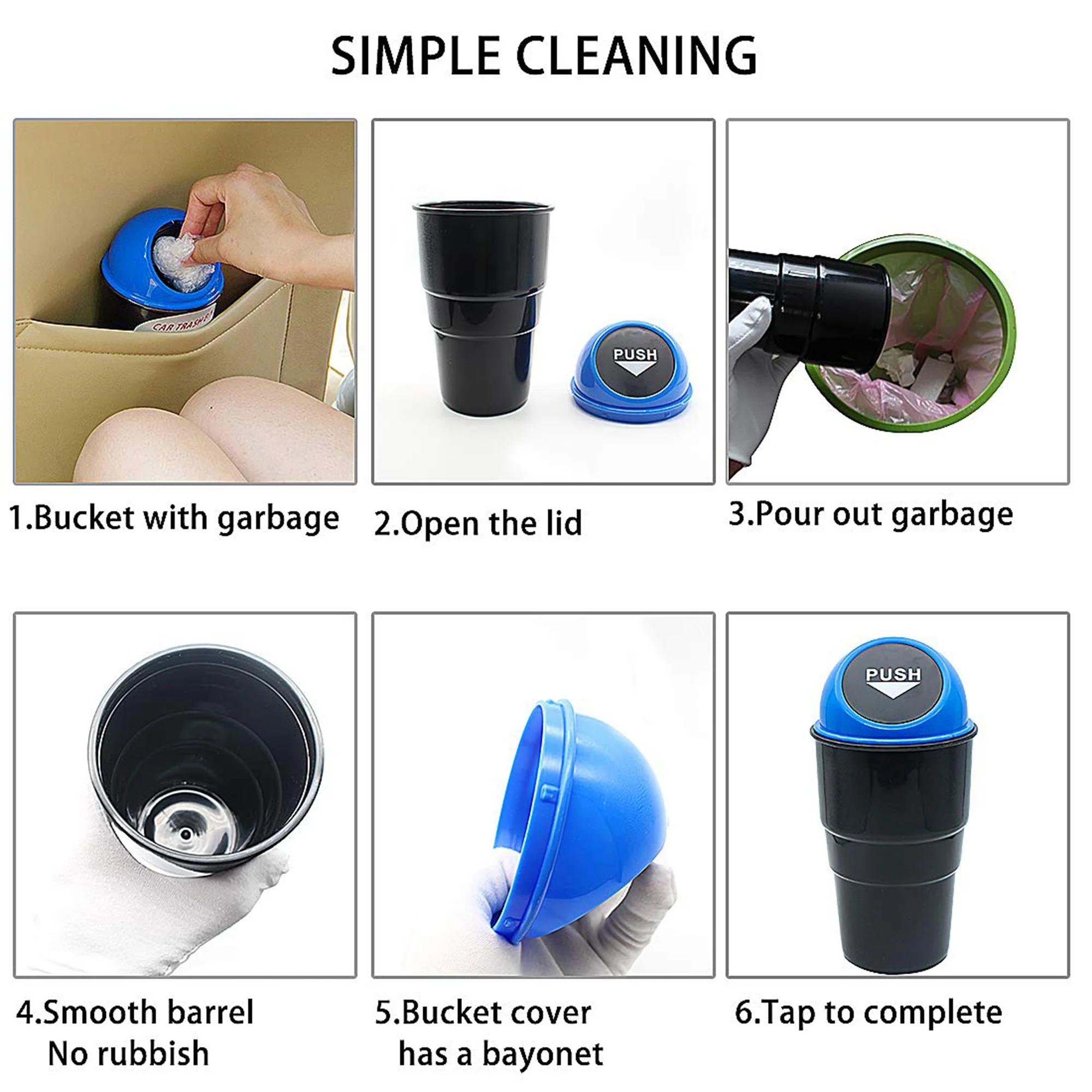 Car Garbage Can With Lid