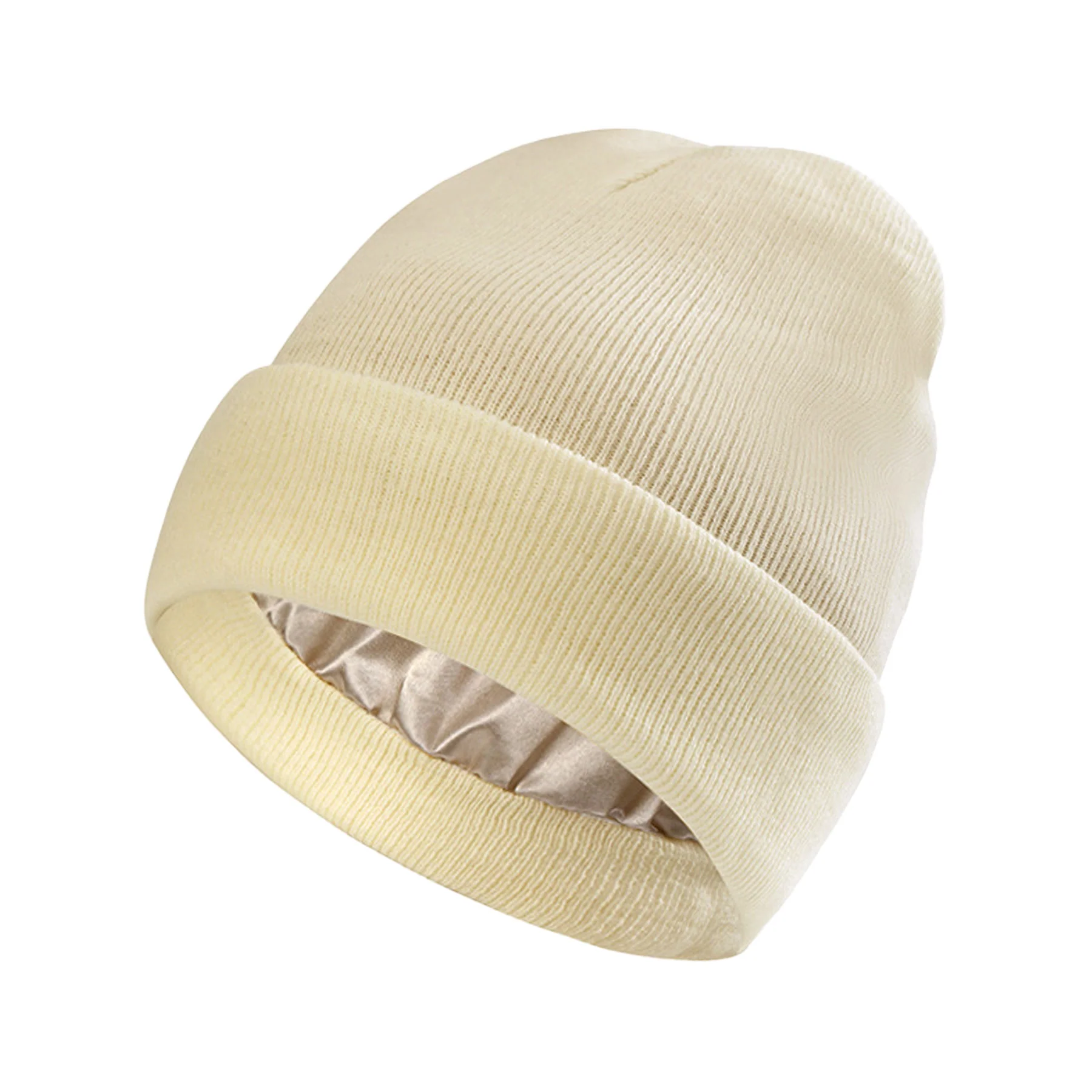 Satin Lined Winter Beanie Hats