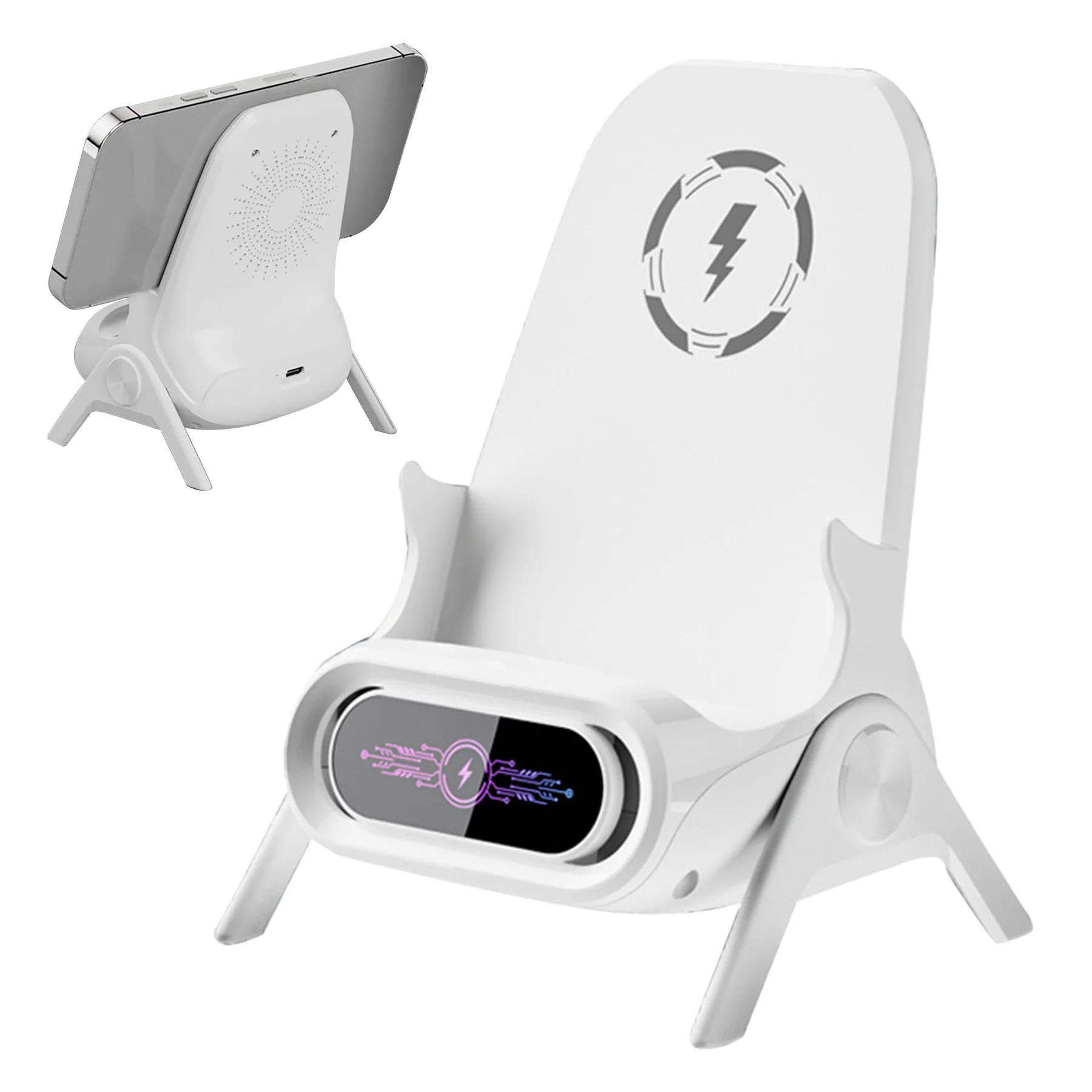 15W Portable Phone Wireless Charging Station Chair-Shaped