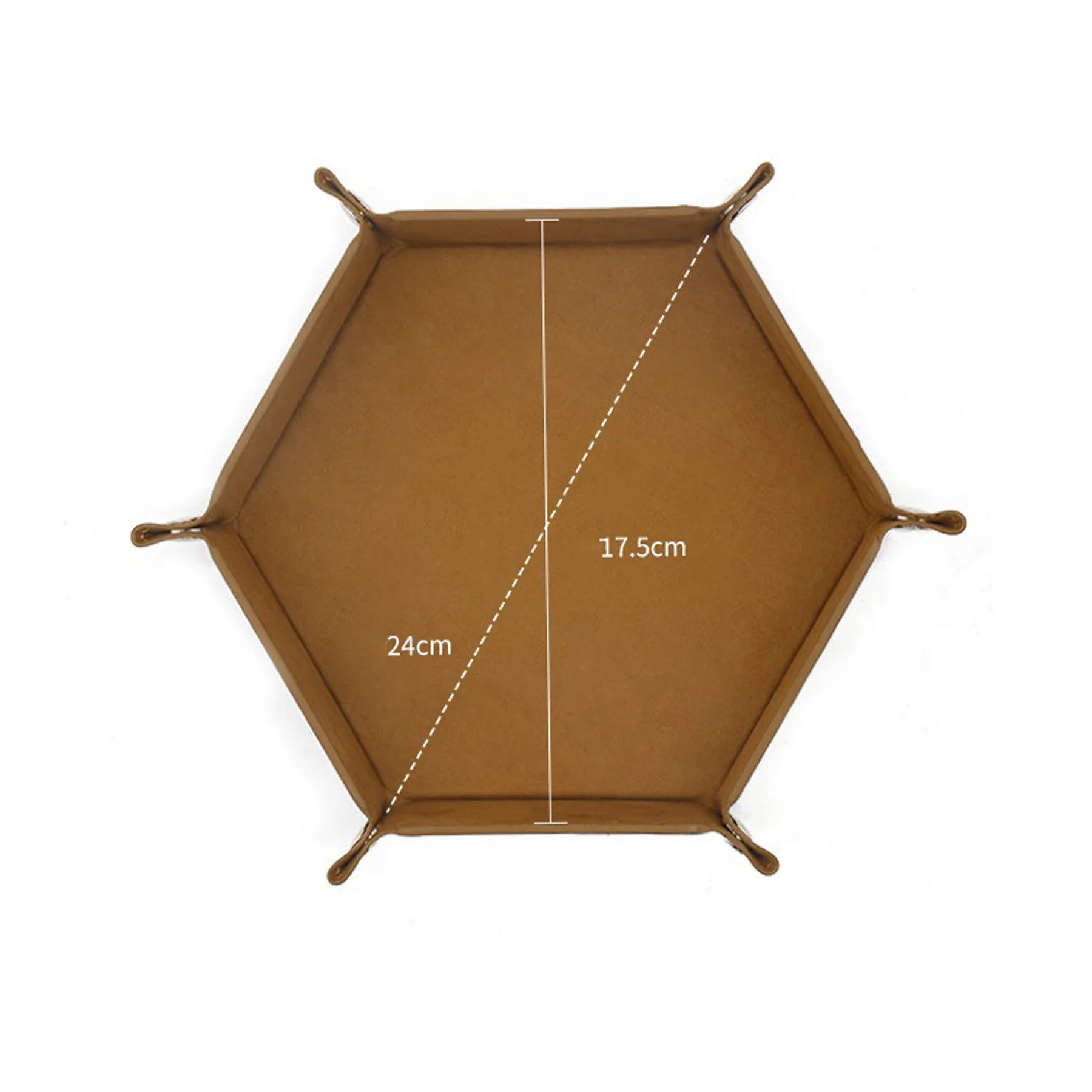 Hexagonal Velvet Dice Tray-Foldable Storage Case
