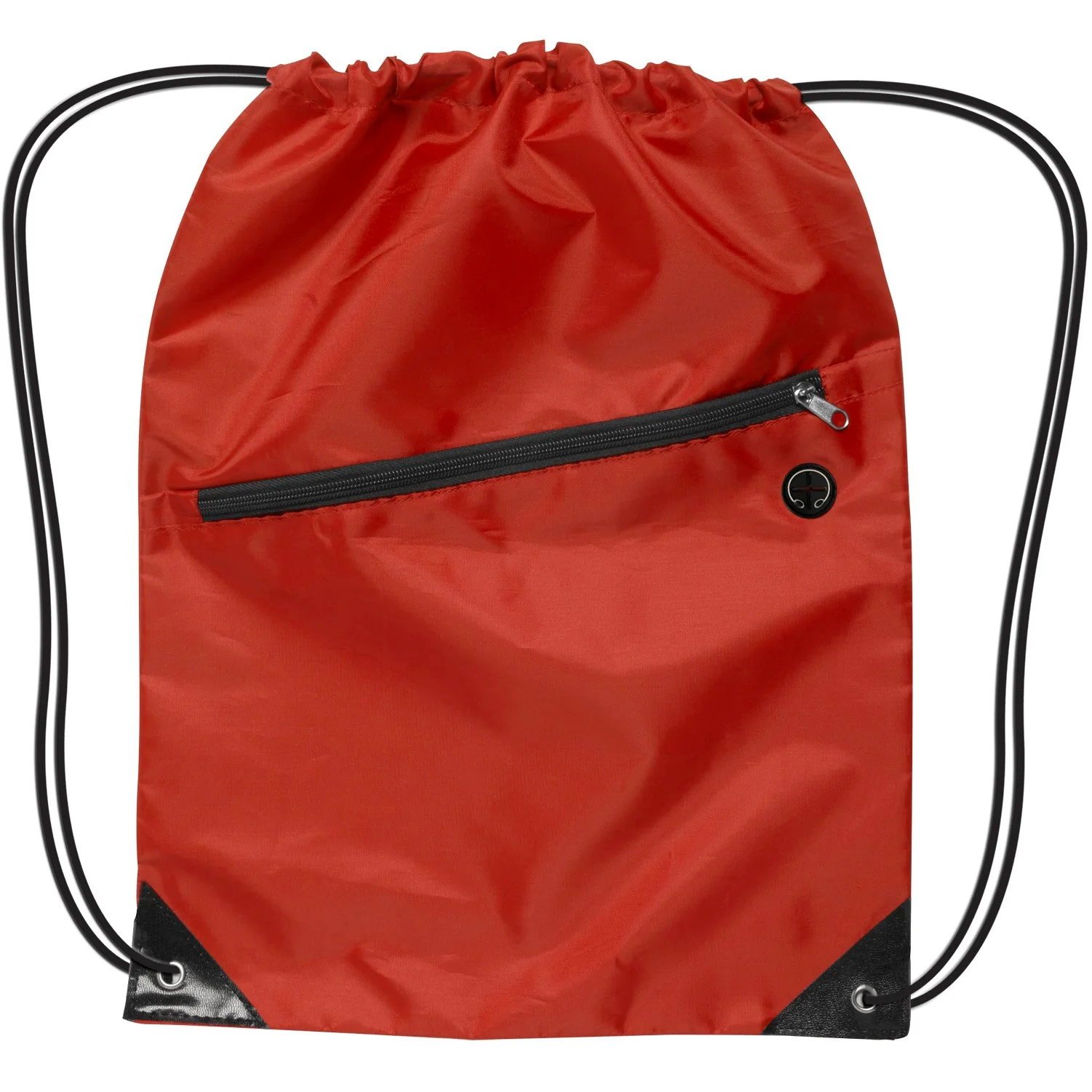Nylon Zippered Drawstring Backpack