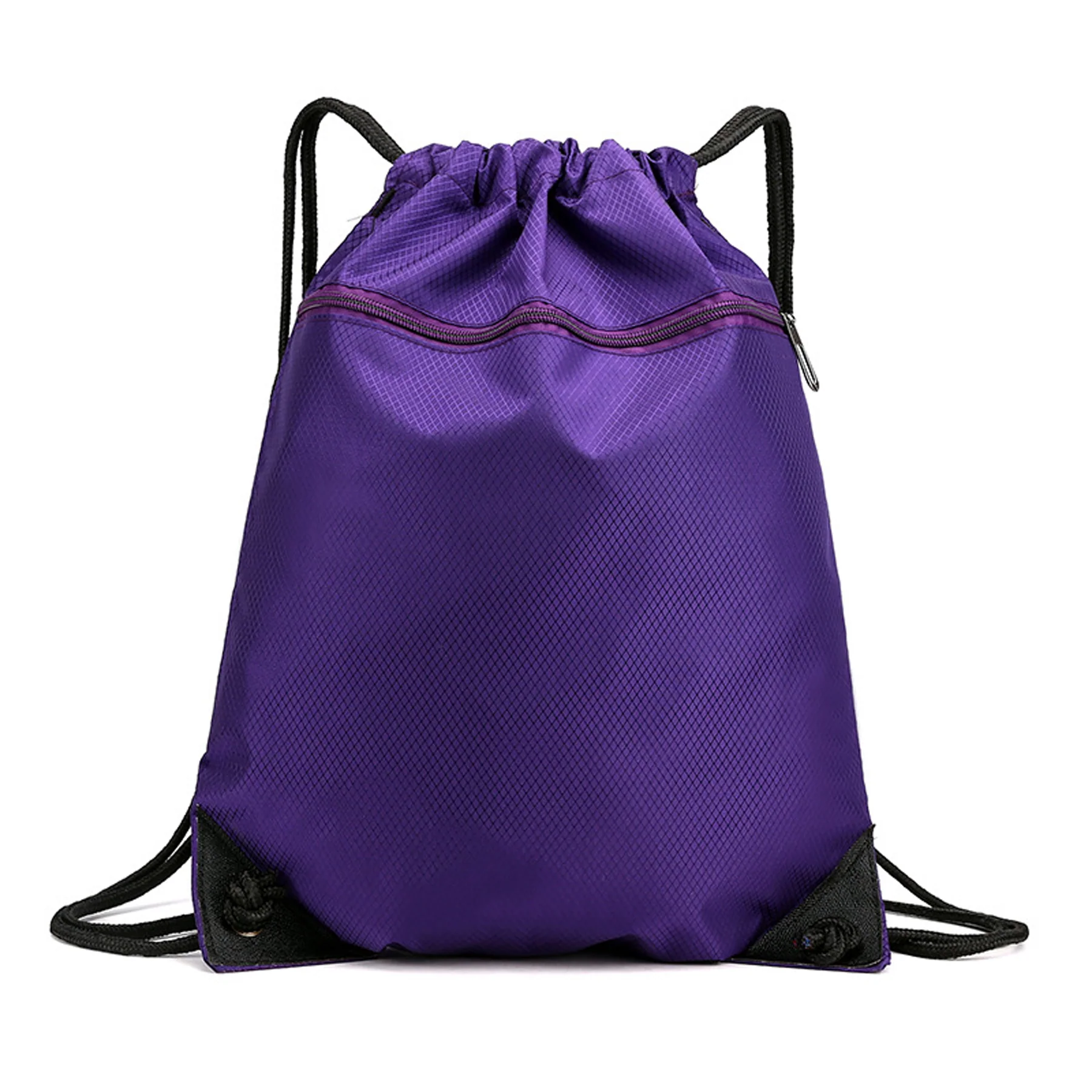 Waterproof Drawstring Backpack with Zipper Pocket