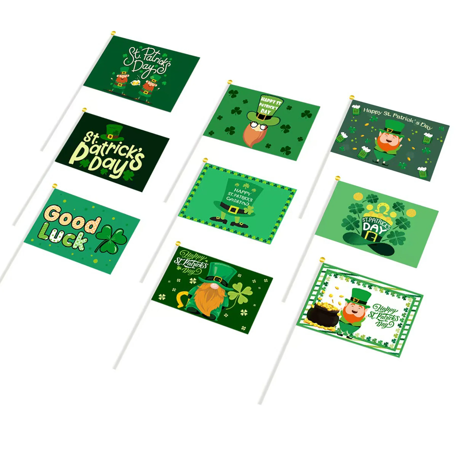 St. Patrick's Day Hand Waving Flag