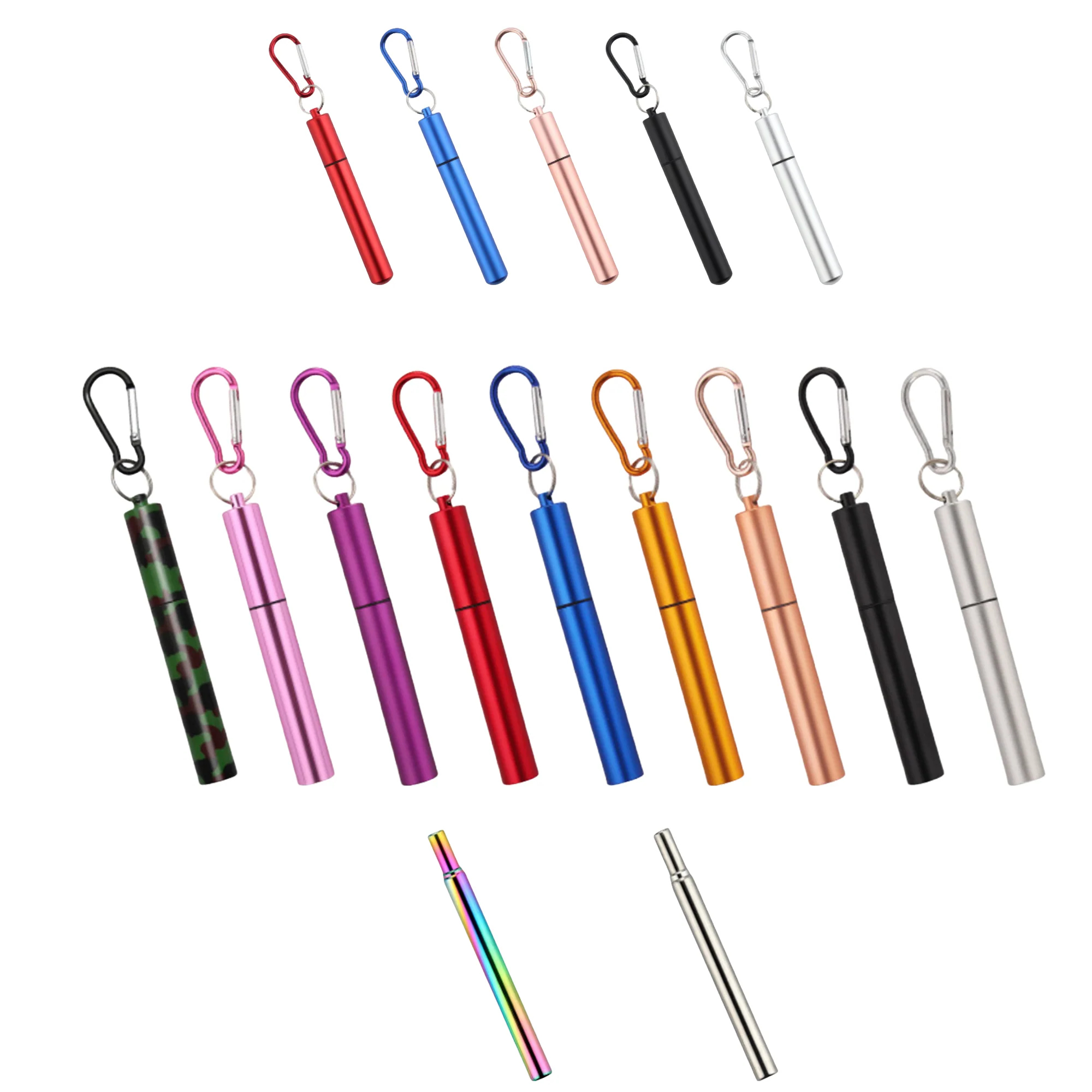Stainless Steel Telescopic Straw Set