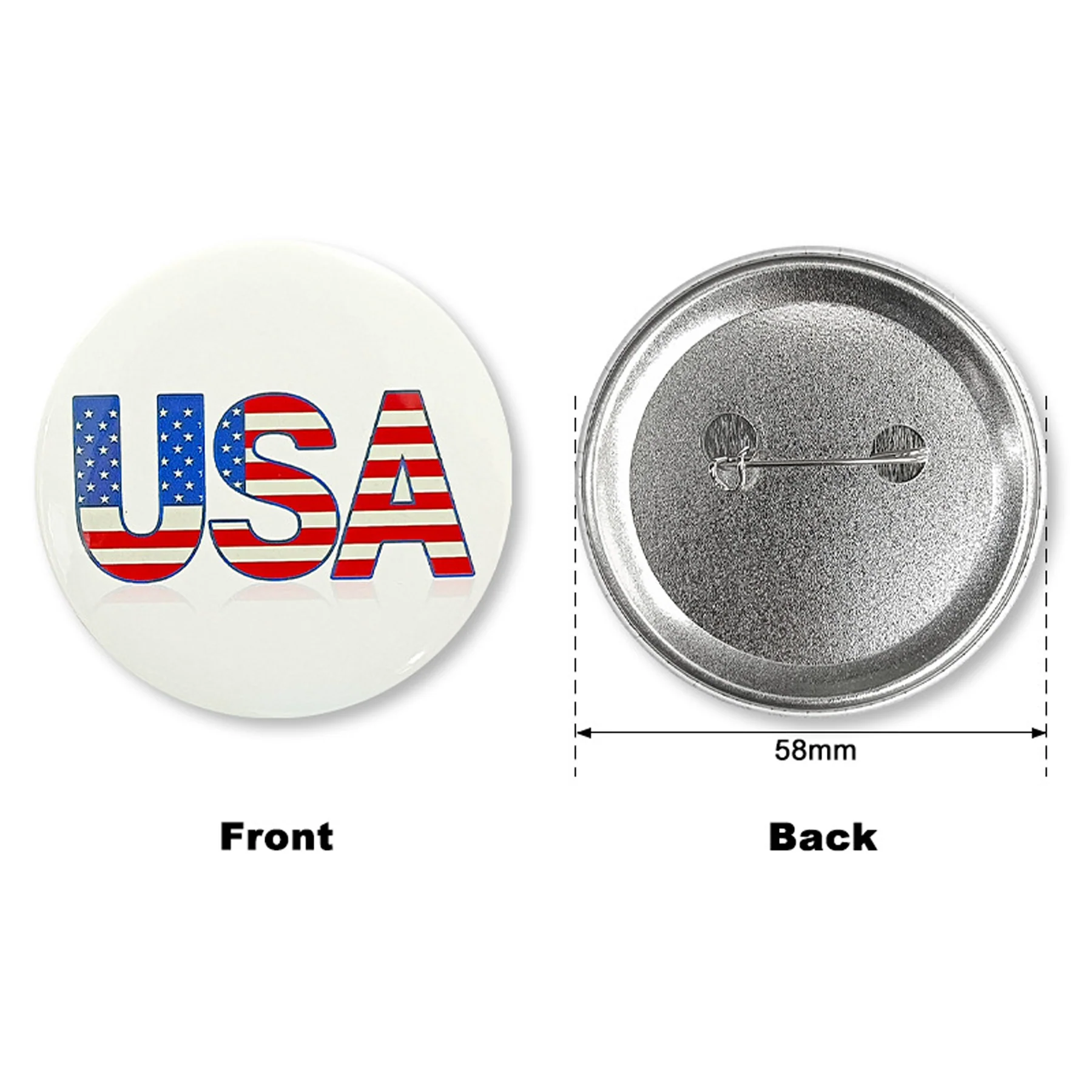 Iron Round Badge With Frosted Base