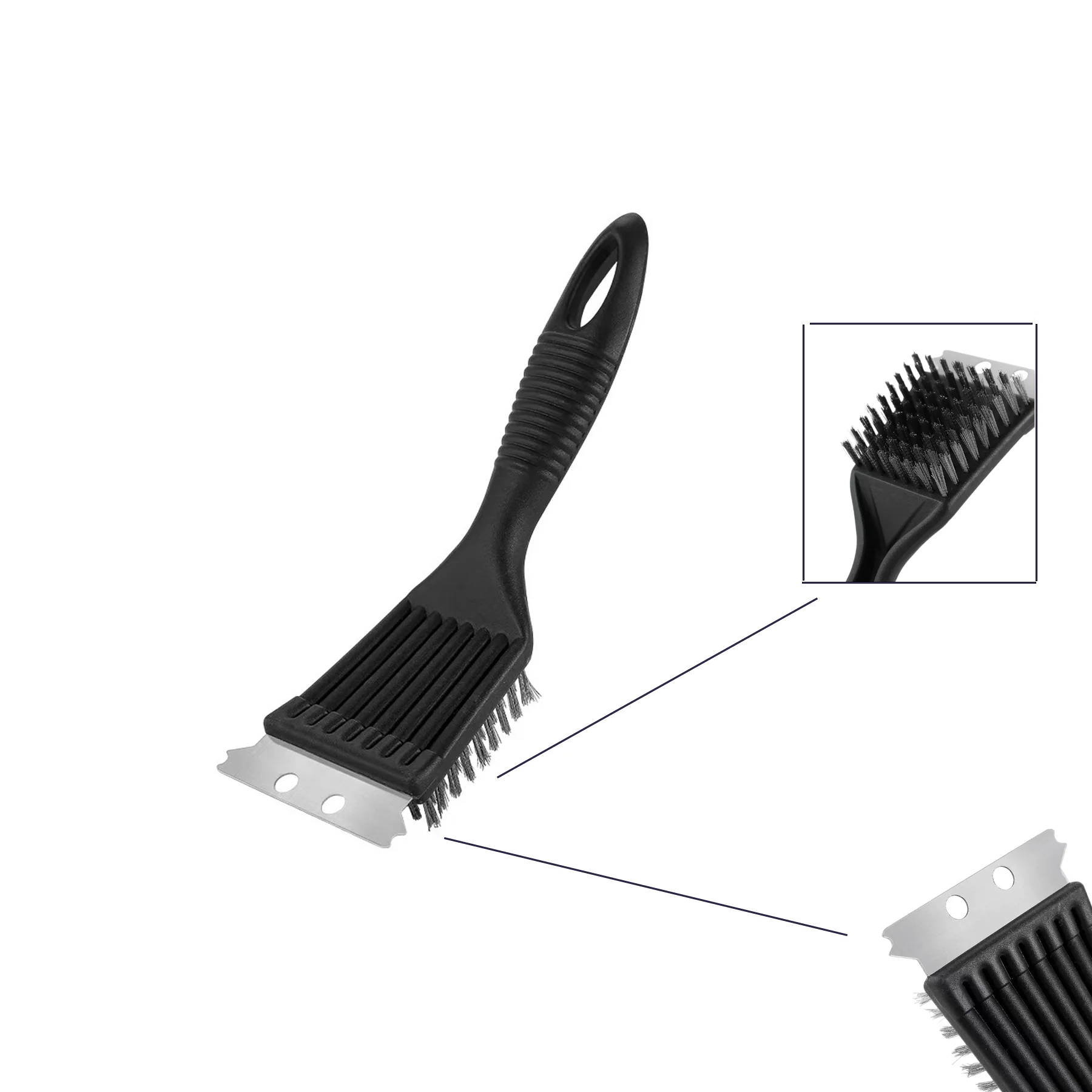 BBQ Grill Brush With Scraper