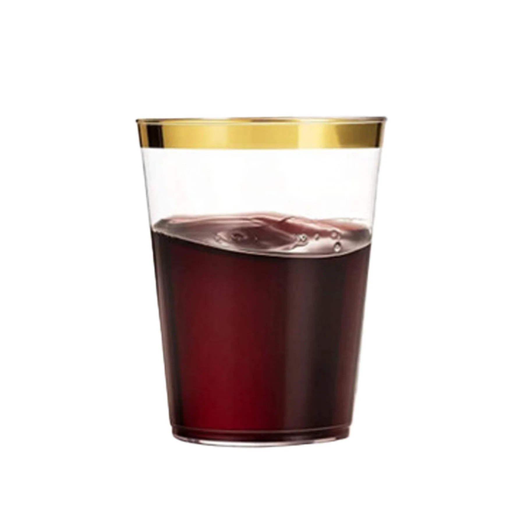 10Oz. Disposable Gold Rim Plastic Cups