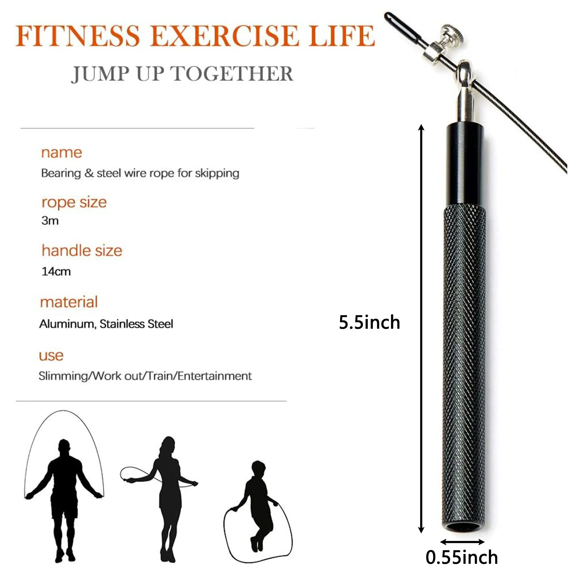 Wire Skipping Rope With Aluminum Alloy Handle