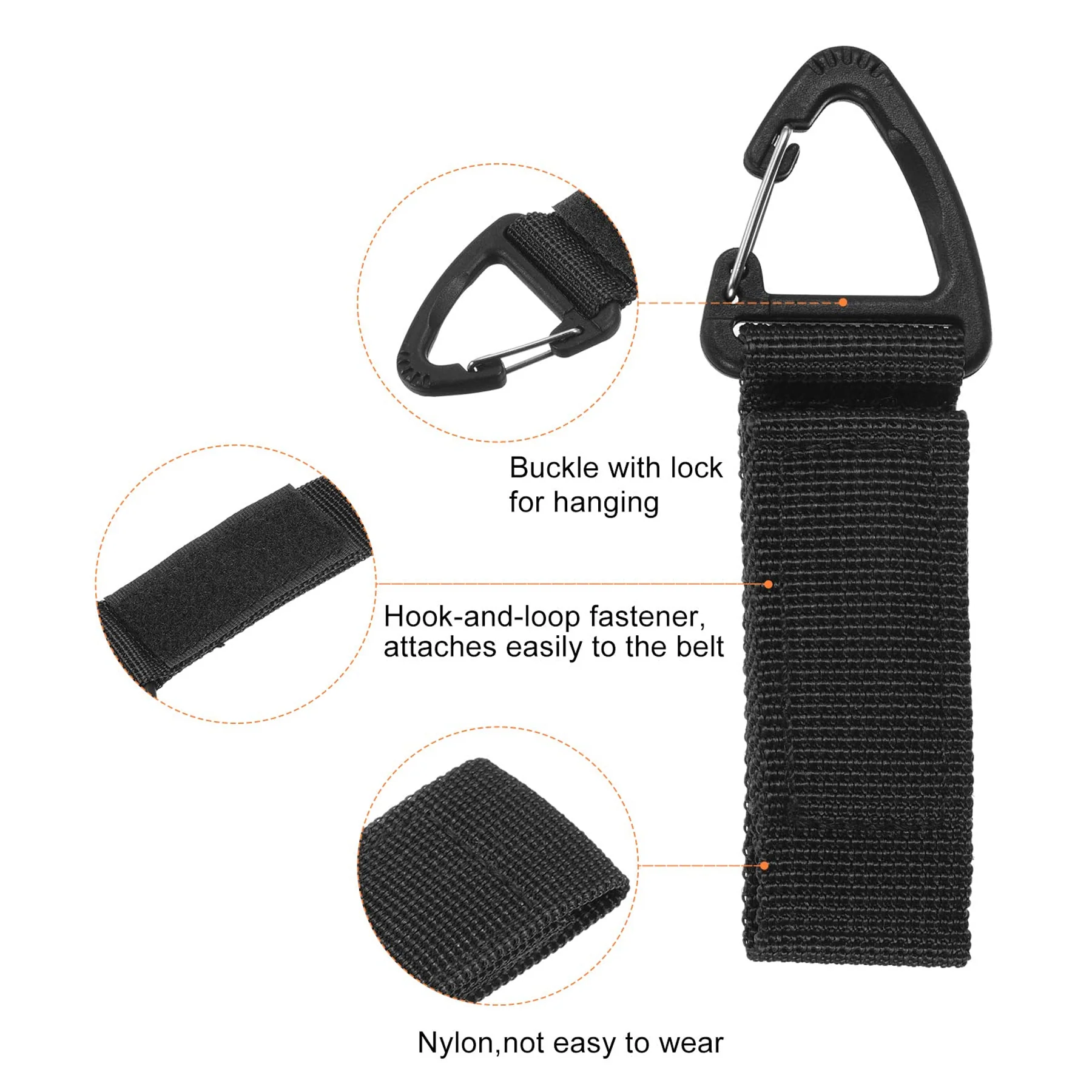 Nylon Webbing Backpack Hanging Buckle