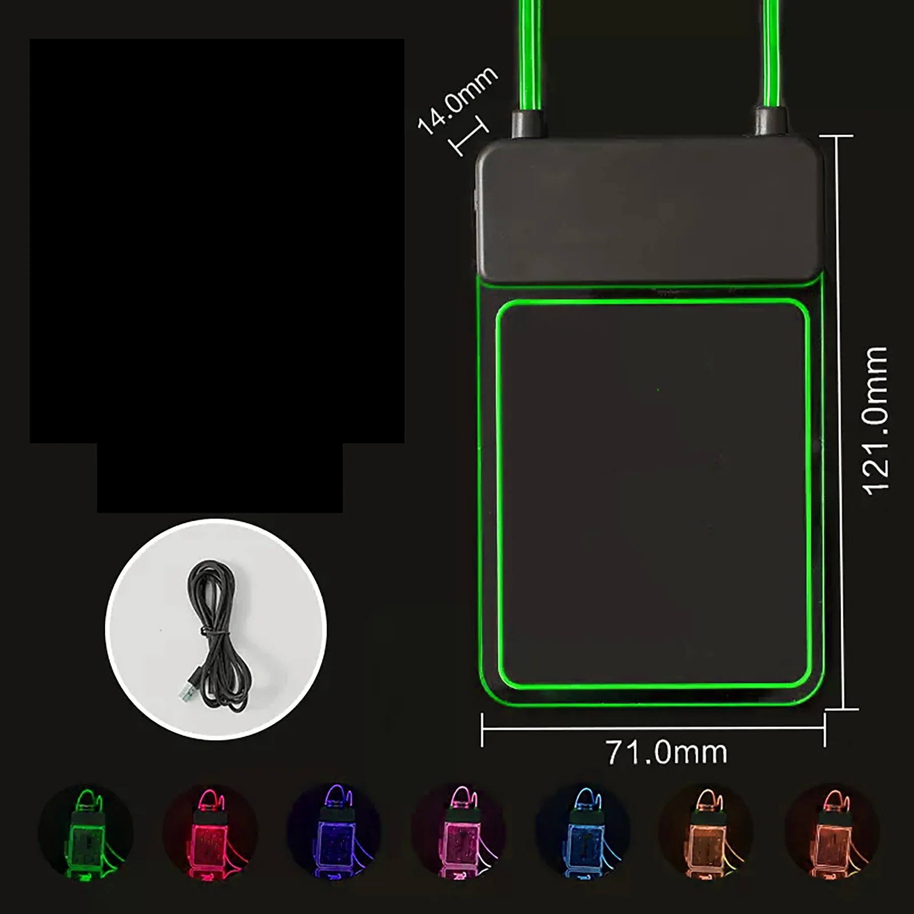 Custom Acrylic Light-Up LED Badge Necklace
