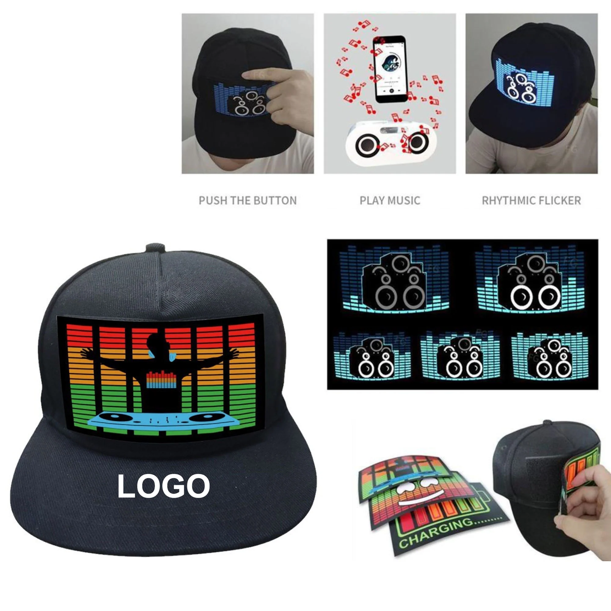 LED Sound Activated Baseball Cap