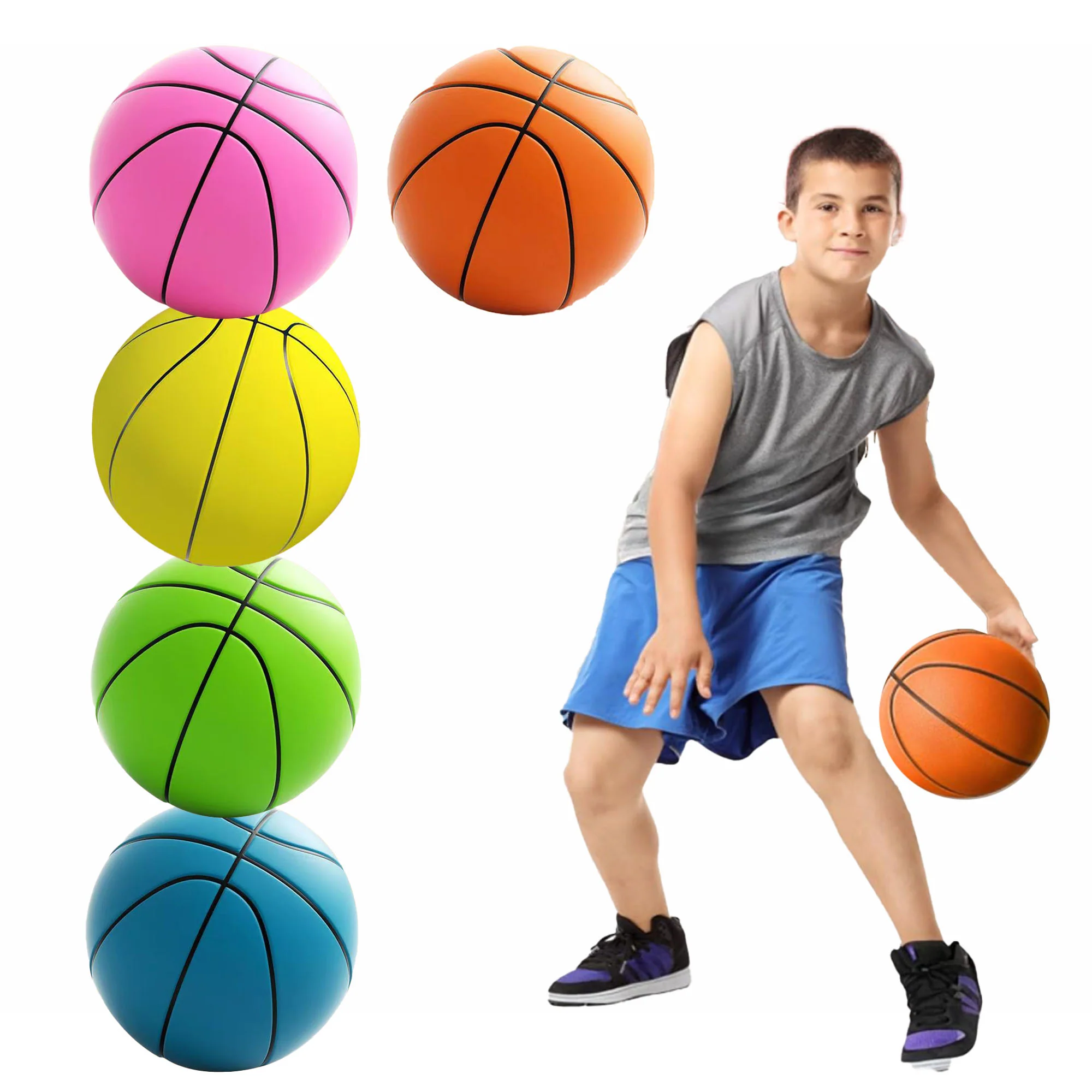 Silent Basketball Shaped Pu Foam Ball