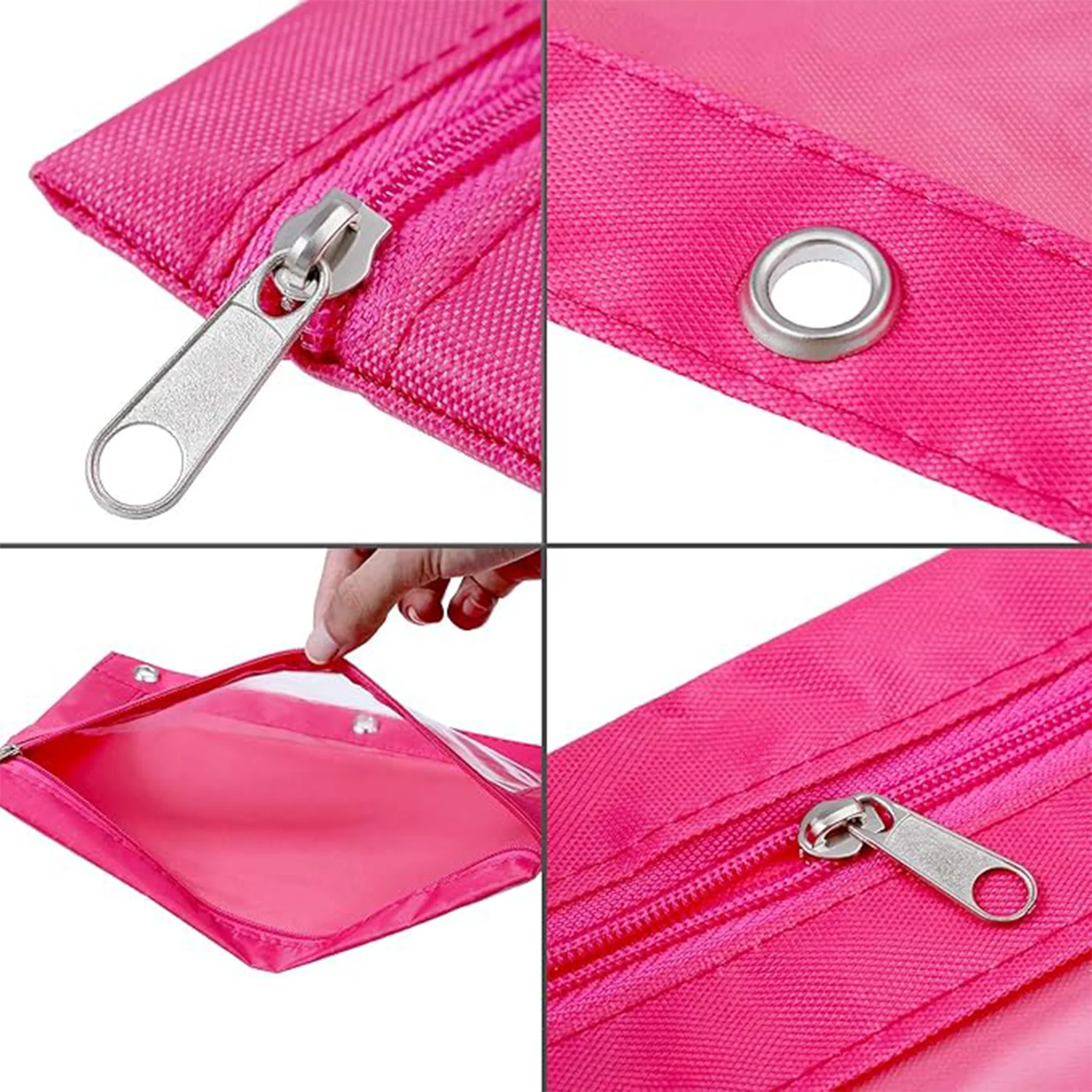 3 Ring Zippered Pencil Pouch
