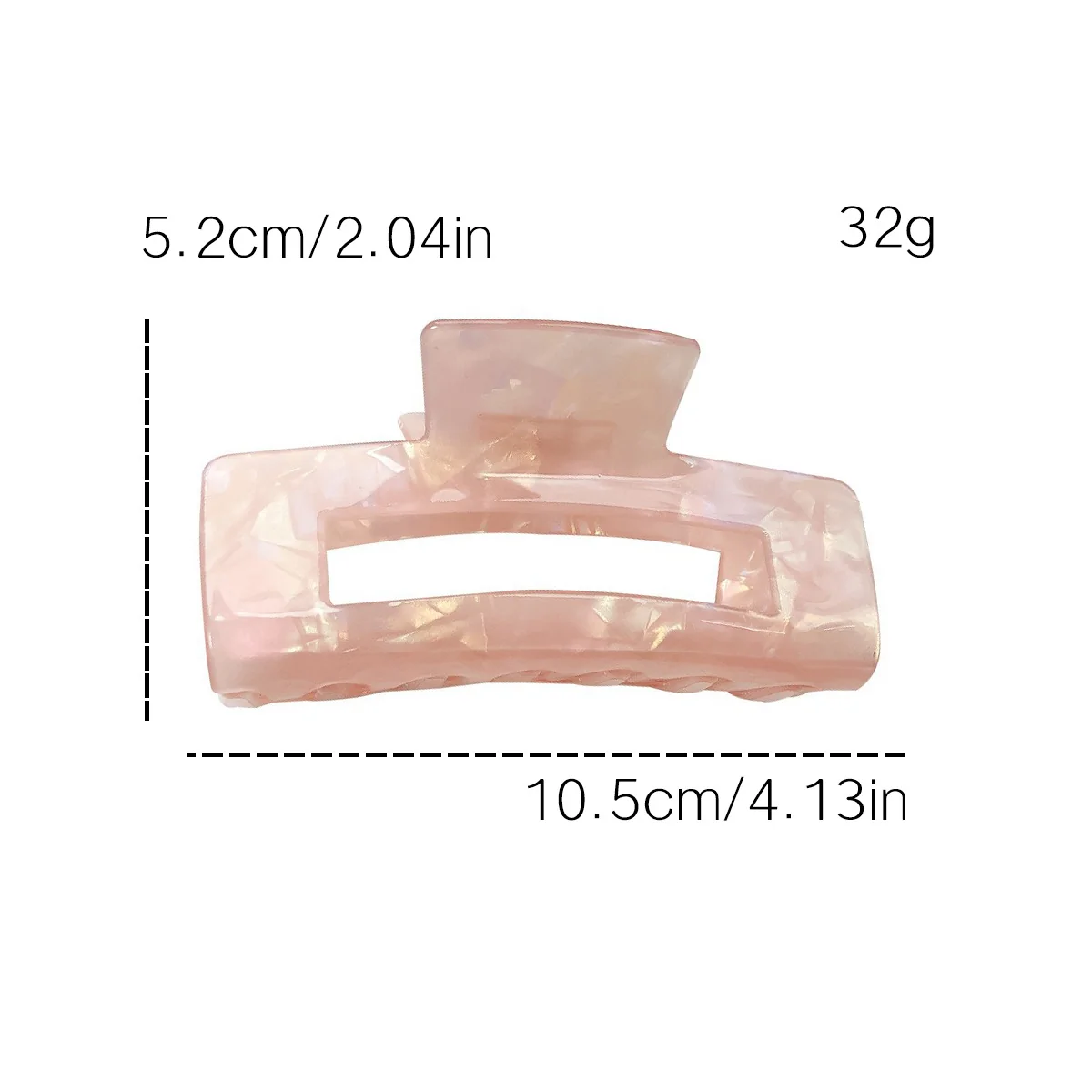 Square Acetate Claw Clip