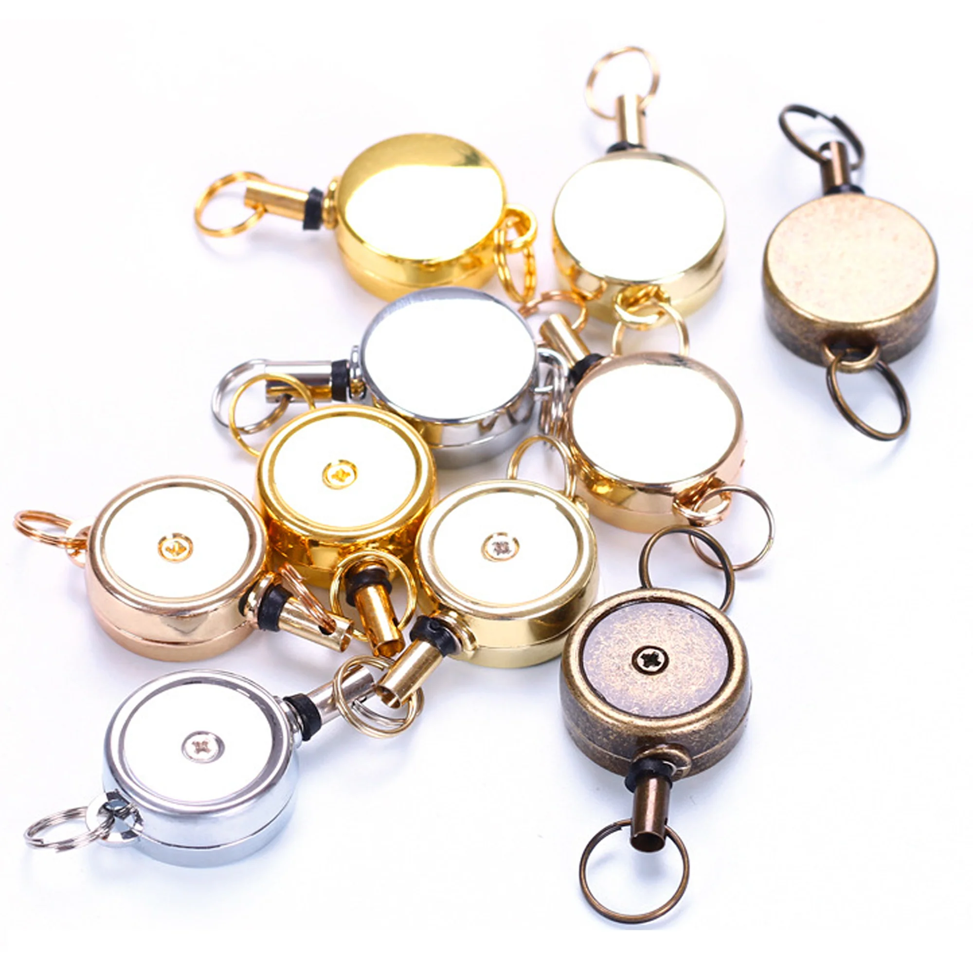 Zinc Alloy Carabiner Badge Reel
