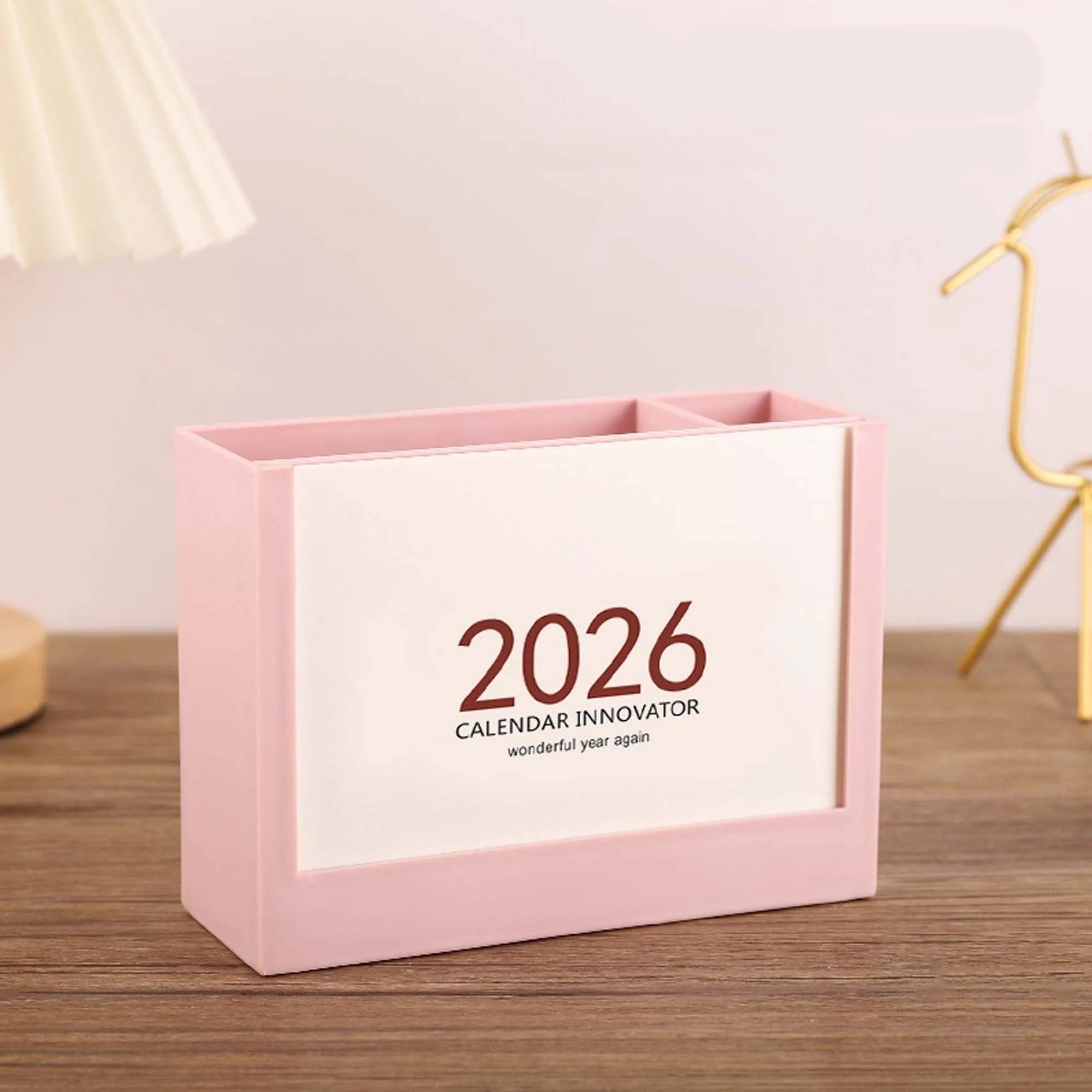 Desktop Business Calendar With Pen Holder And Storage Box